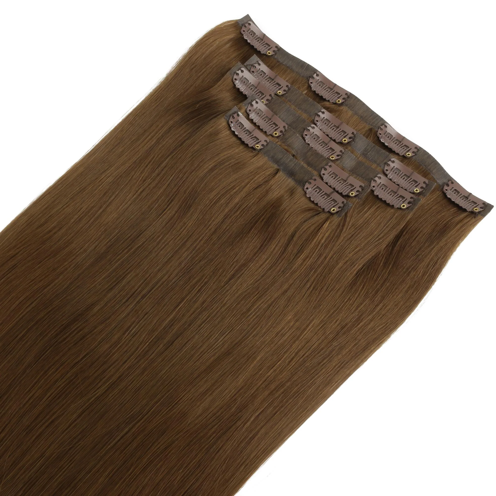 16" Chocolate Brown Seamless Clip-ins (140g) - Image 5