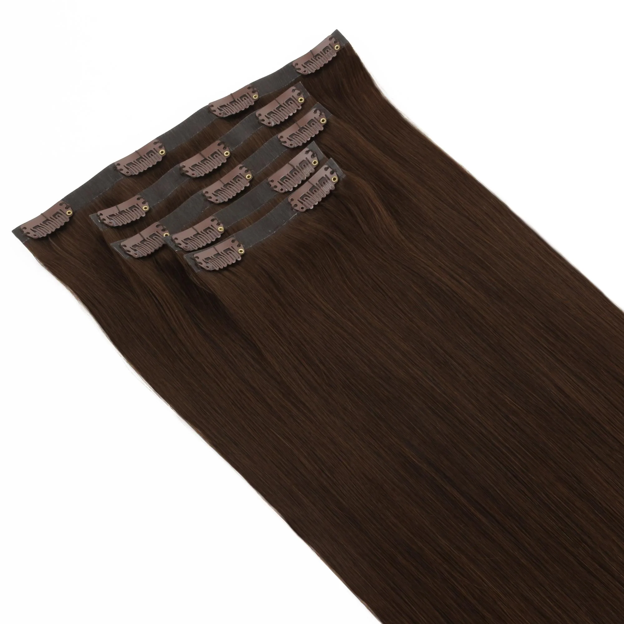 16" Dark Brown Seamless Clip-ins (140g) - Image 7