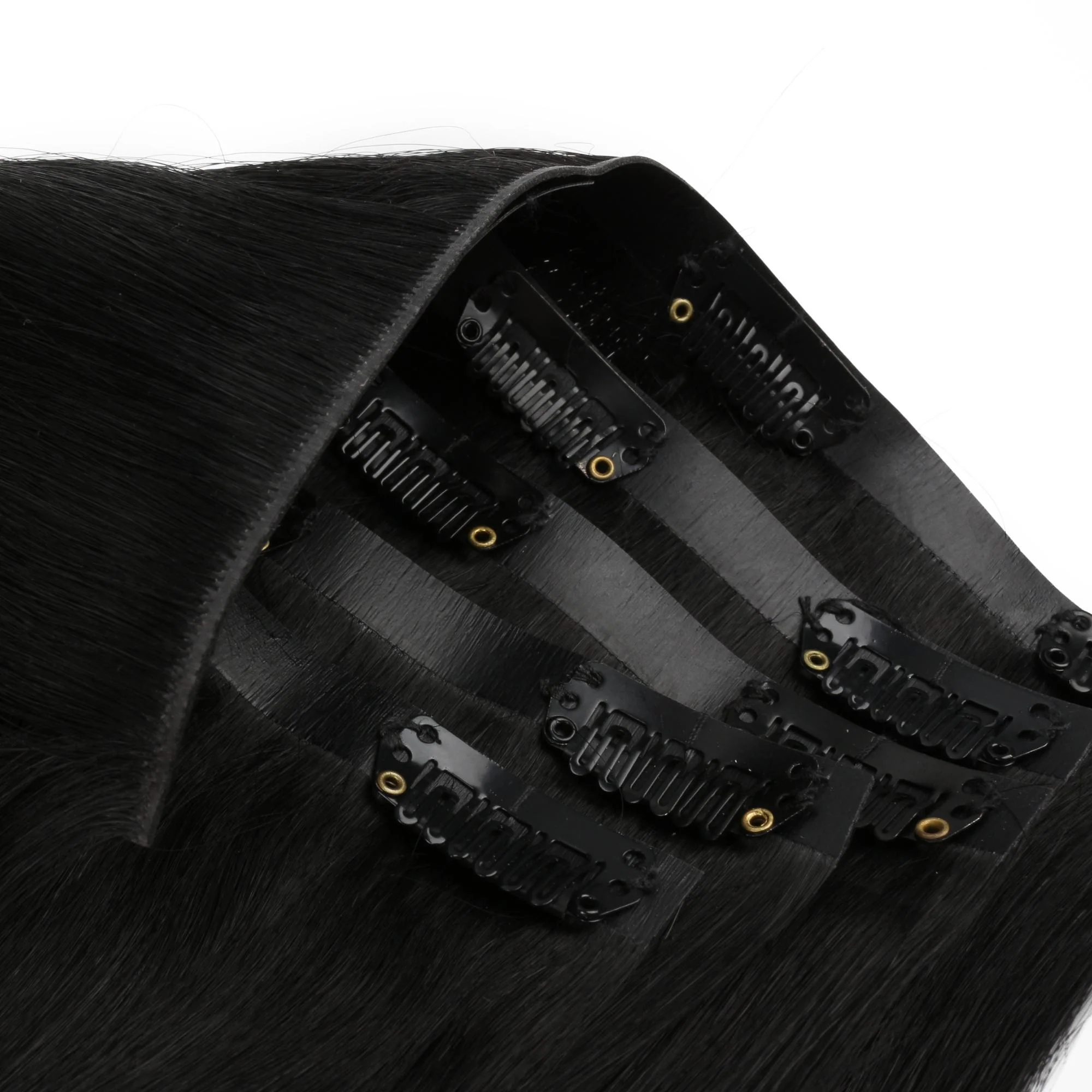 16" Jet Black Invisible Clip-ins (140g) - Image 5