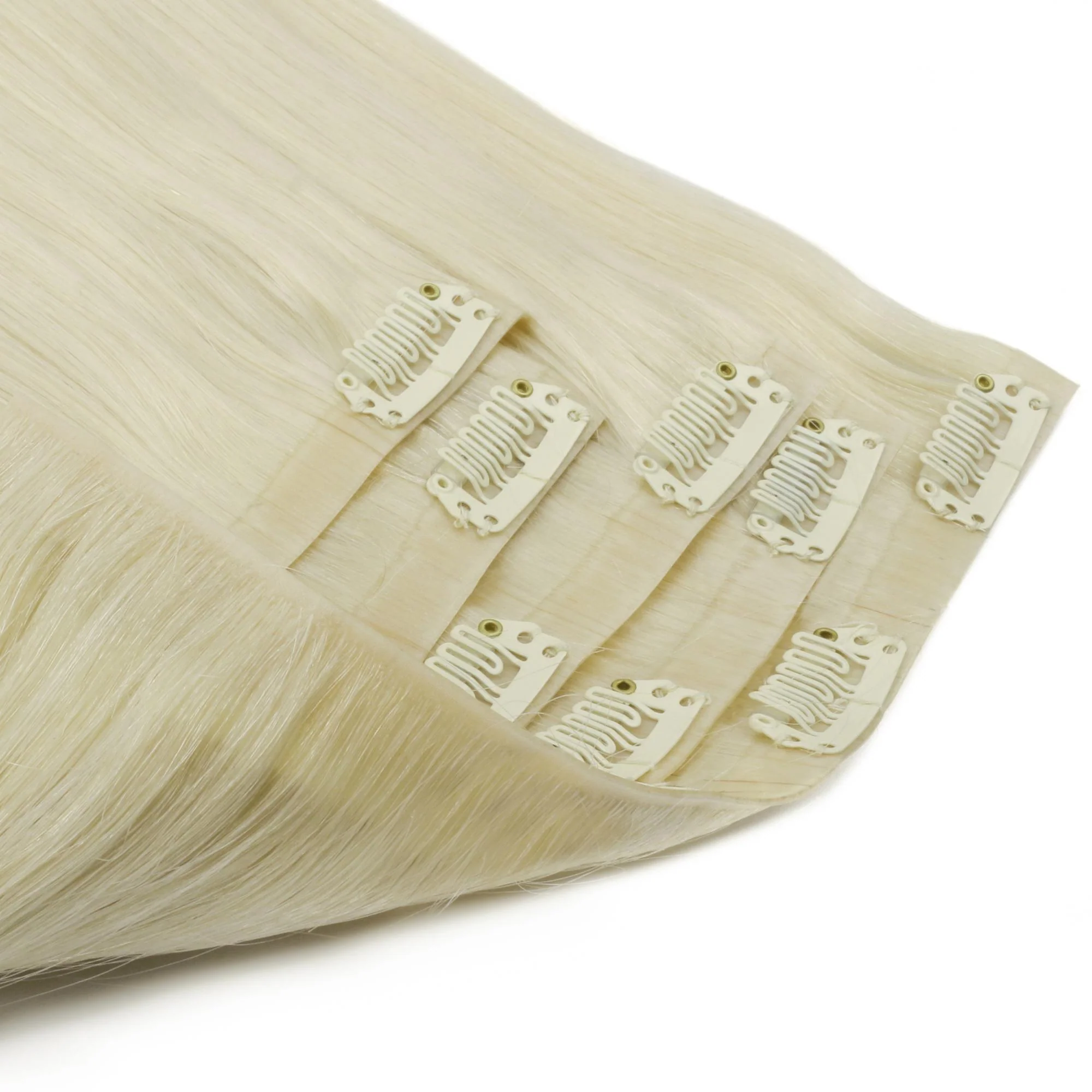 16" Platinum Blonde Invisible Clip-ins (140g) - Image 3
