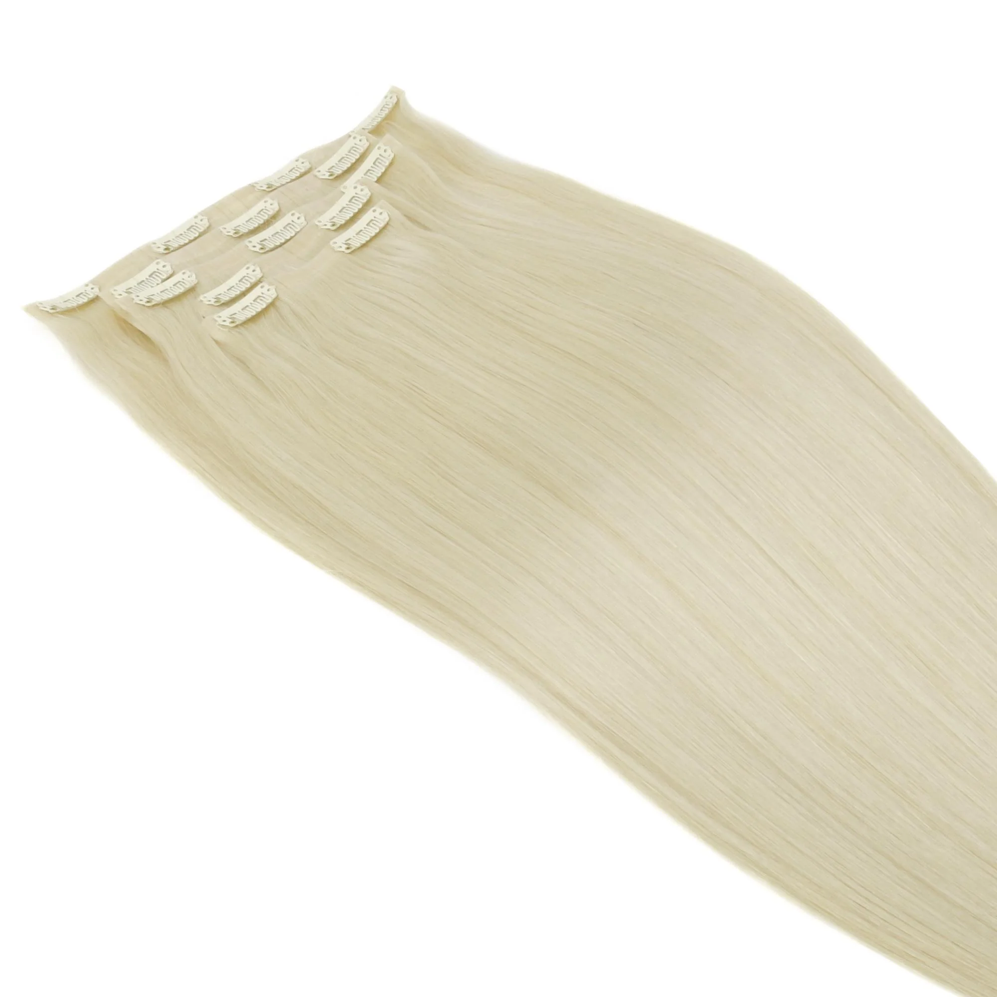 16" Platinum Blonde Invisible Clip-ins (140g) - Image 8