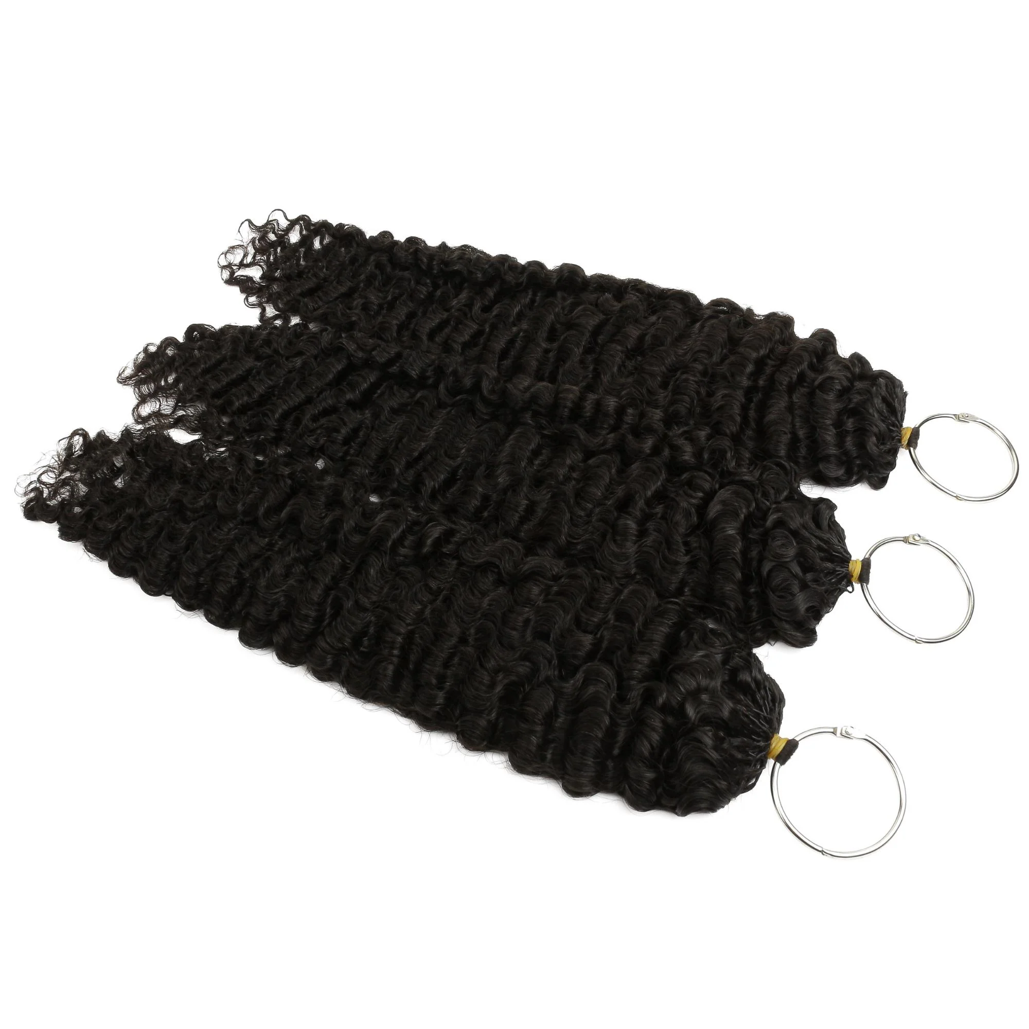 20" Burmese Curly Feather Crochet Human Hair - Image 3