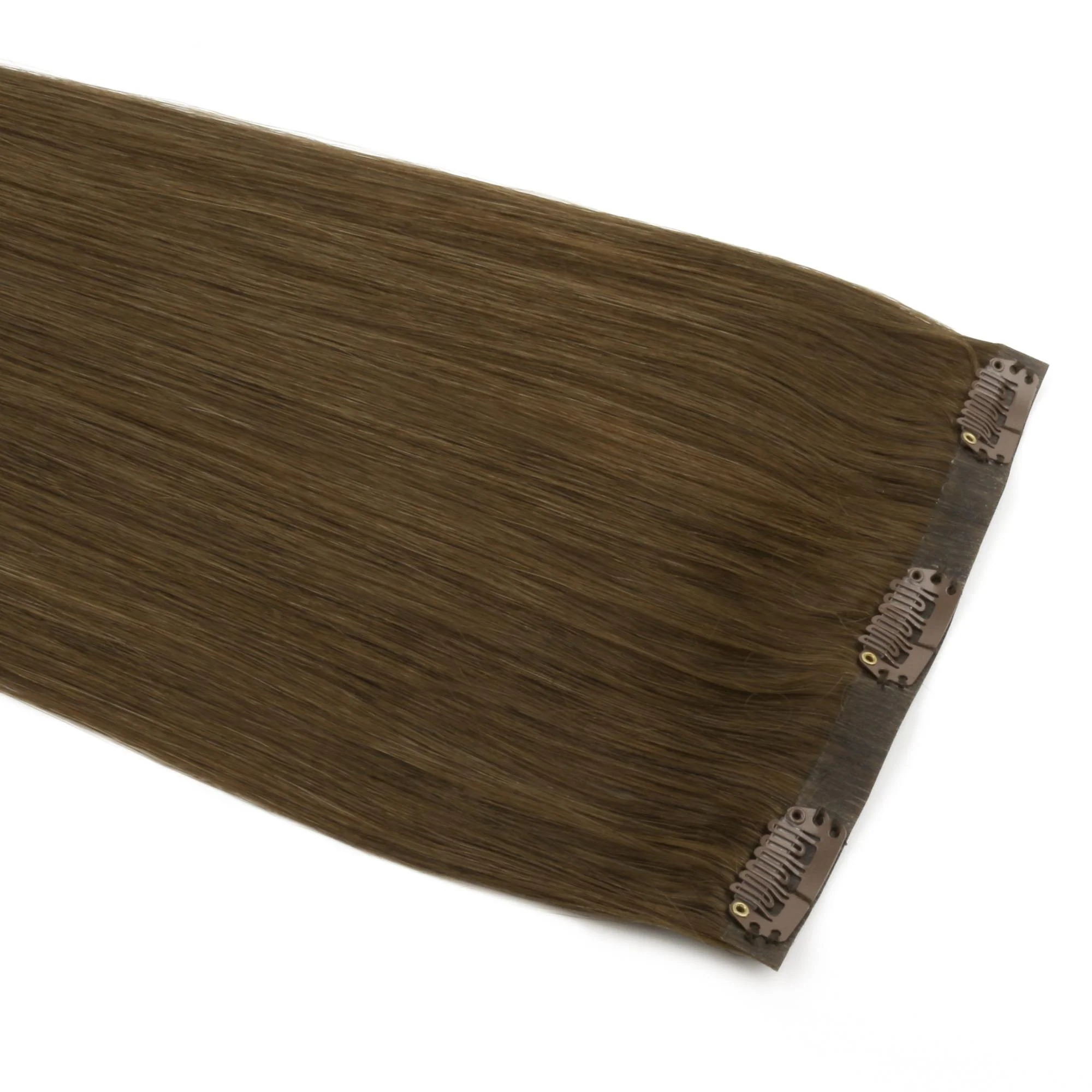 20" Chocolate Brown Invisible Clip-ins (180g) - Image 3