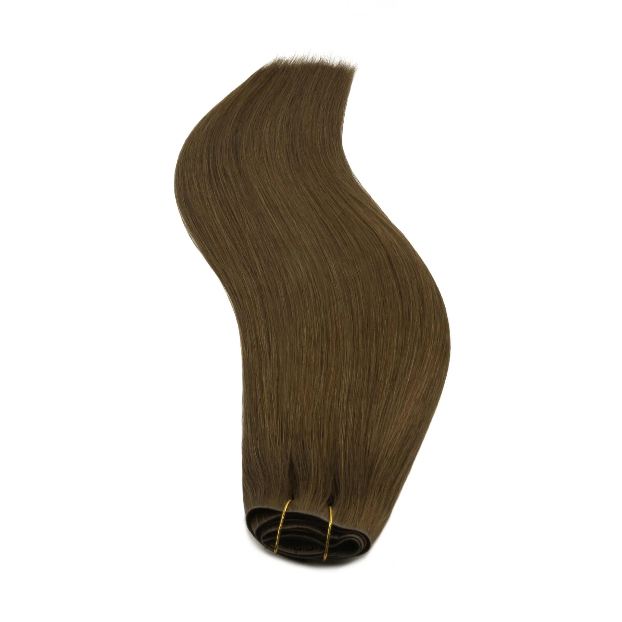 20" Chocolate Brown Invisible Clip-ins (180g) - Image 7