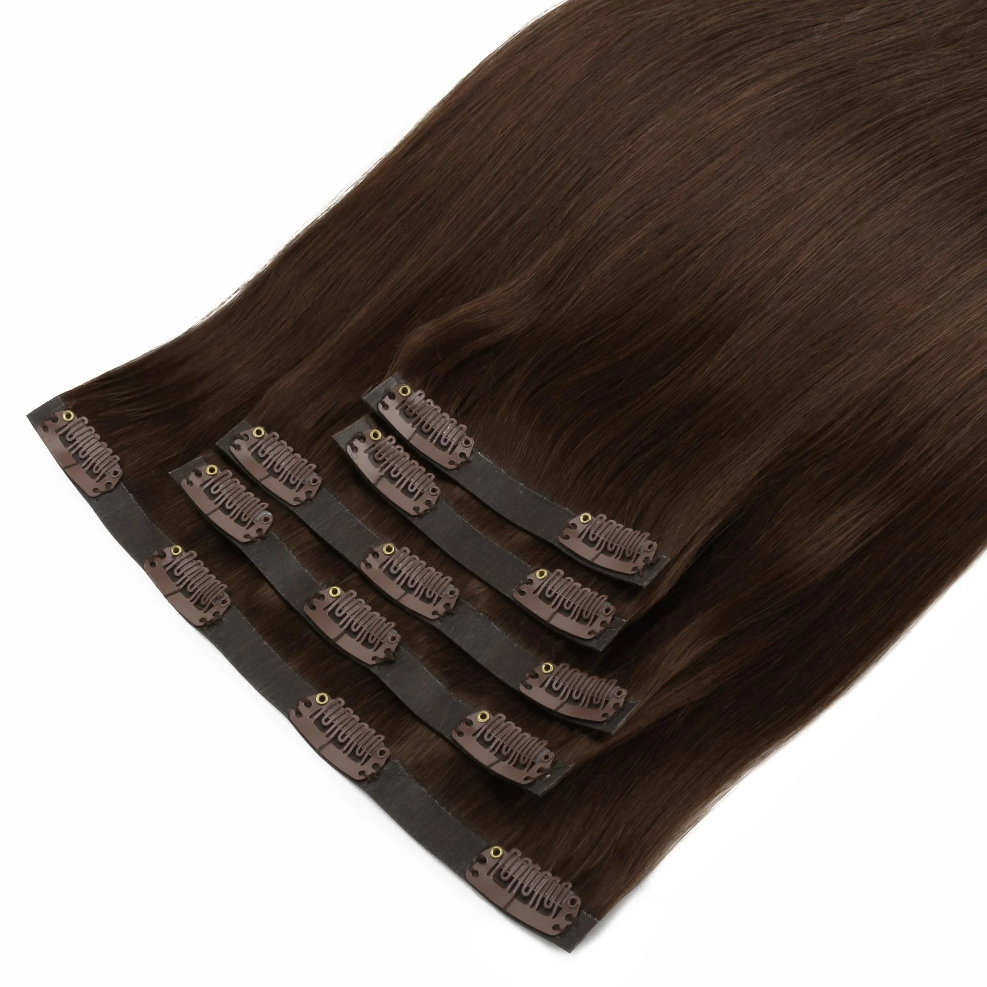 20" Dark Brown Seamless Clip-ins (180g) - Image 4