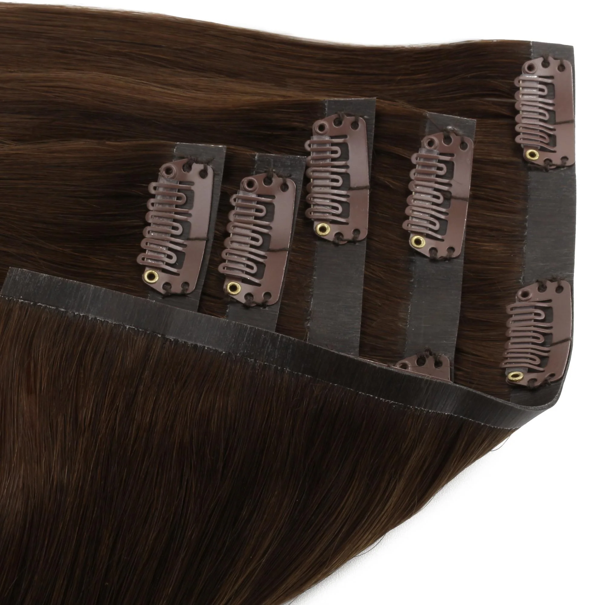20" Dark Brown Seamless Clip-ins (180g) - Image 6