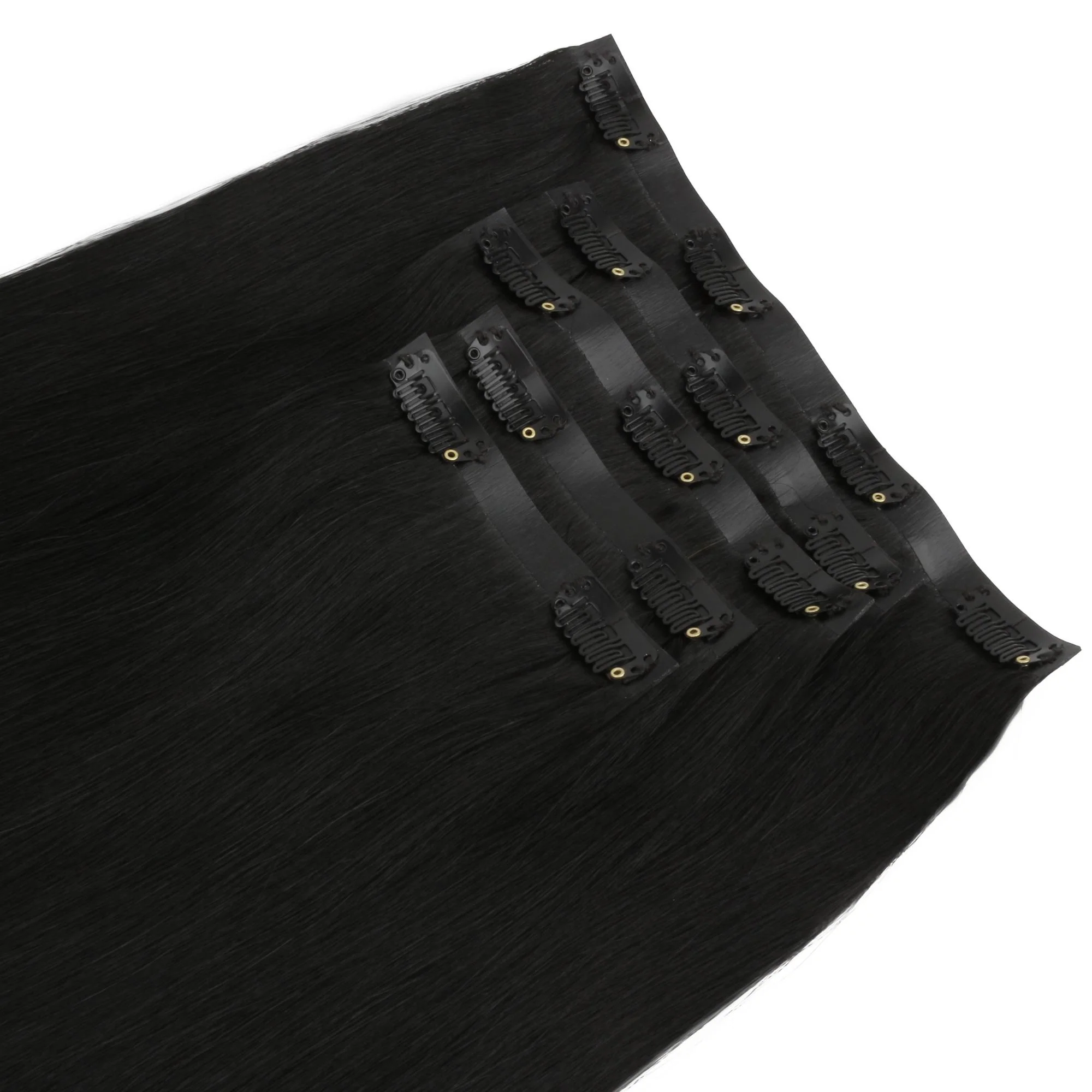 20" Jet Black Seamless Clip-ins (180g) - Image 5