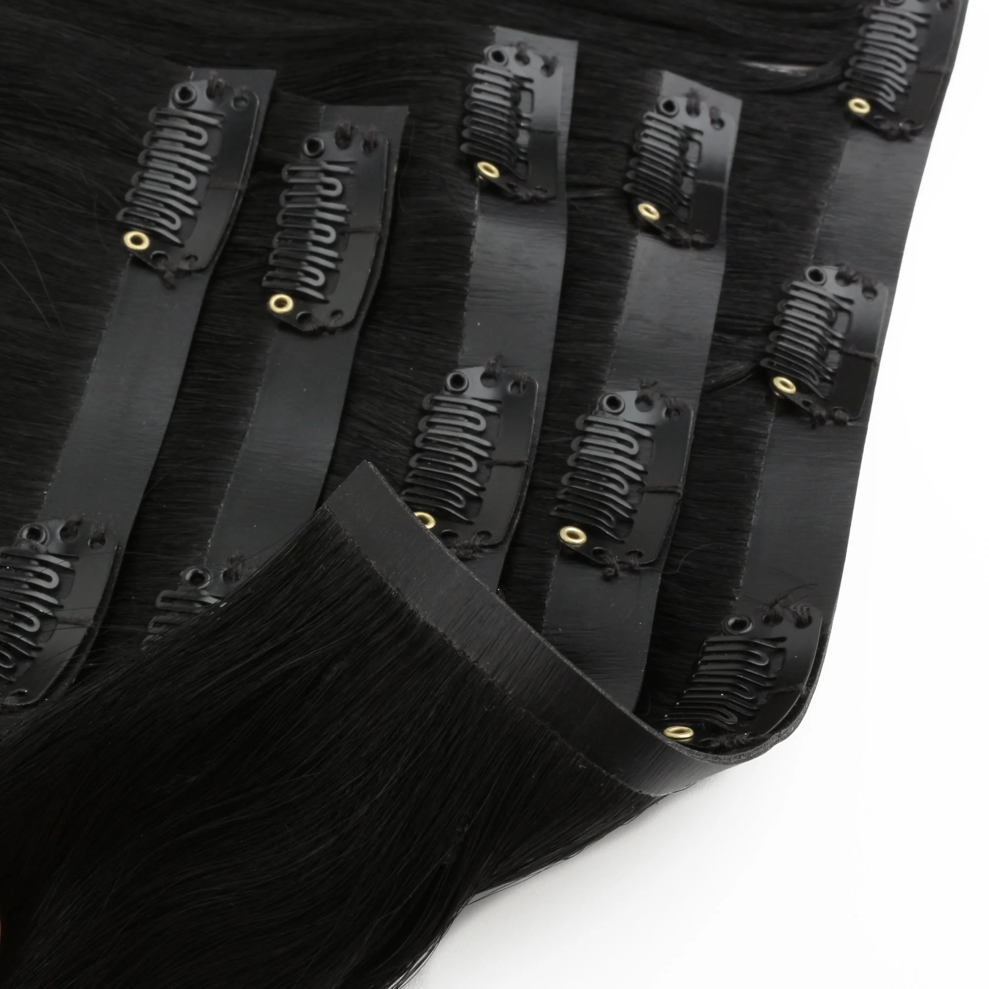 20" Jet Black Seamless Clip-ins (180g) - Image 6
