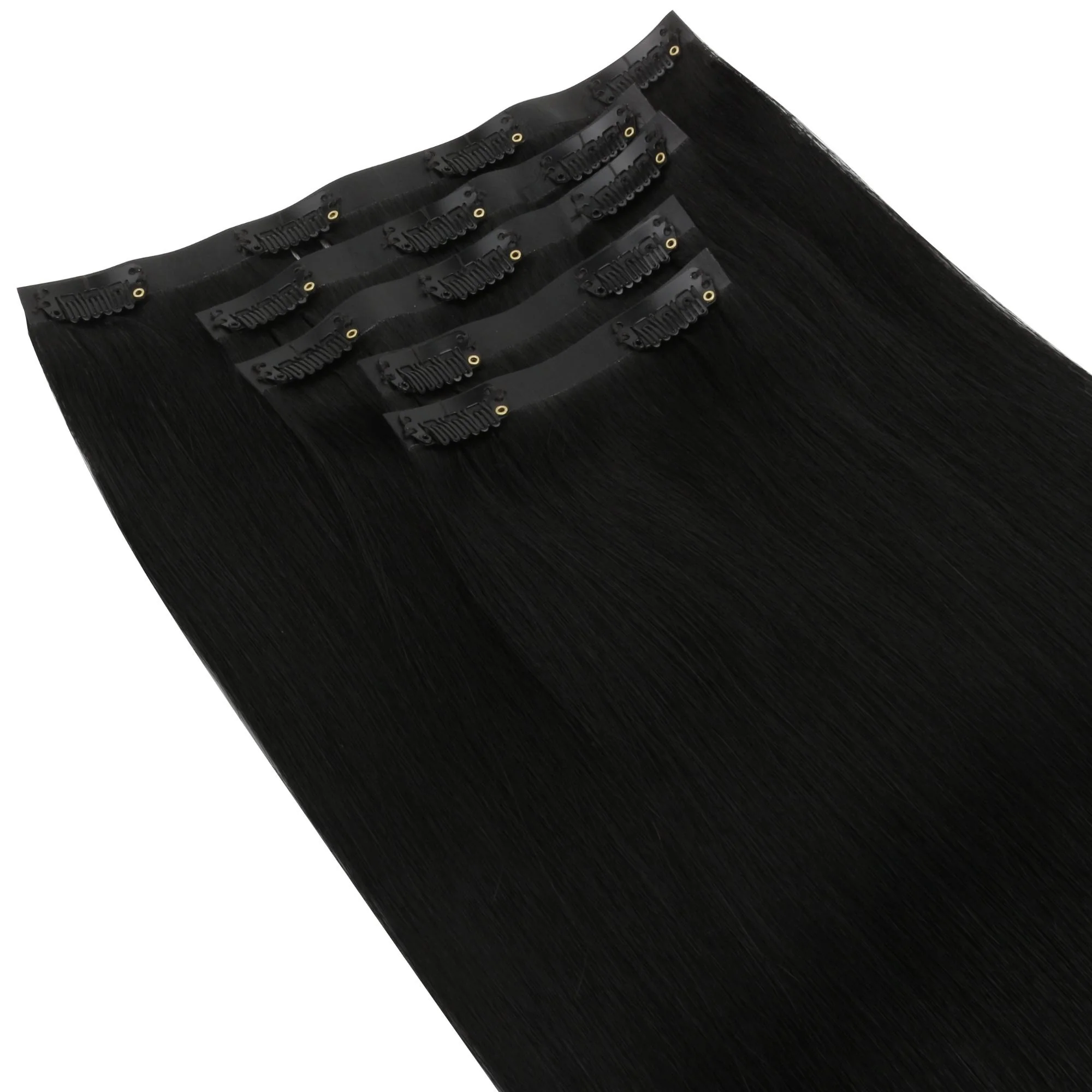 20" Jet Black Seamless Clip-ins (180g) - Image 8