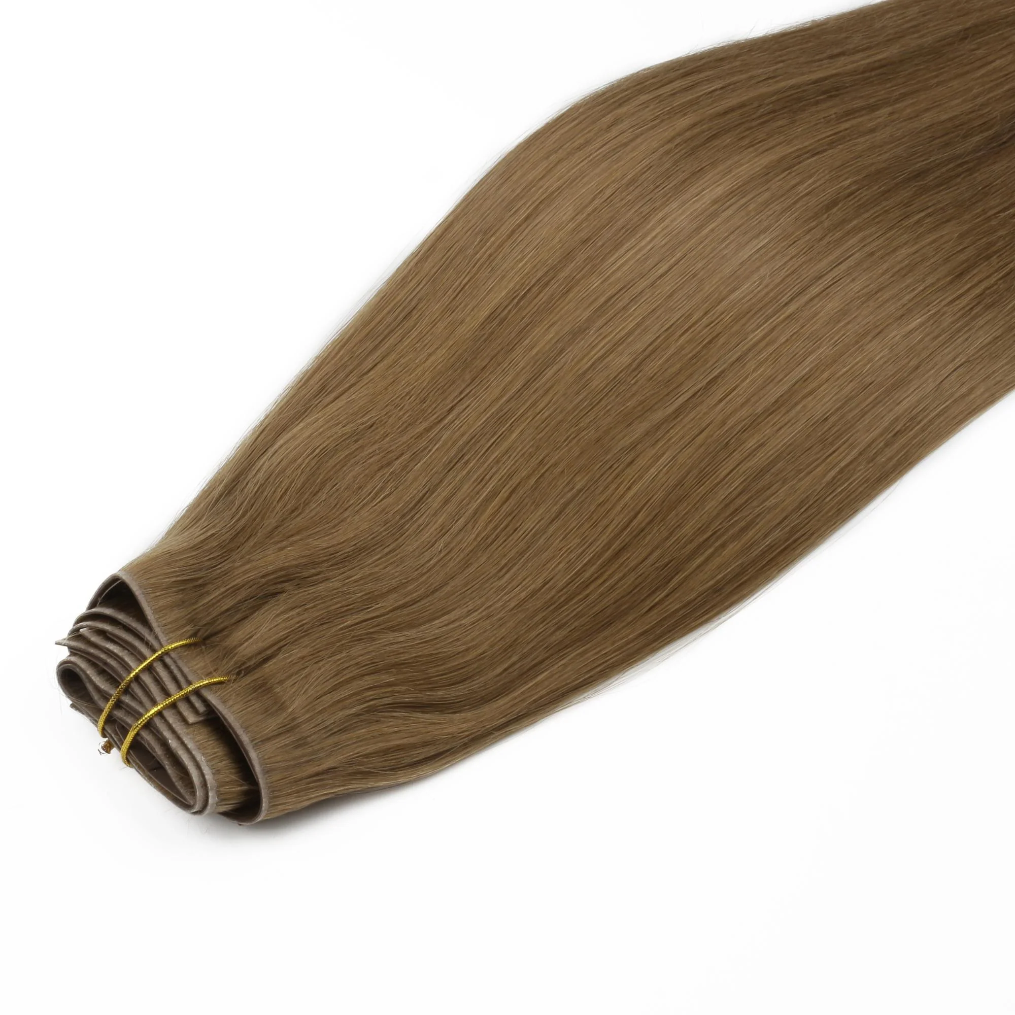 20" Medium Chestnut Brown Invisible Clip-ins (180g) - Image 8