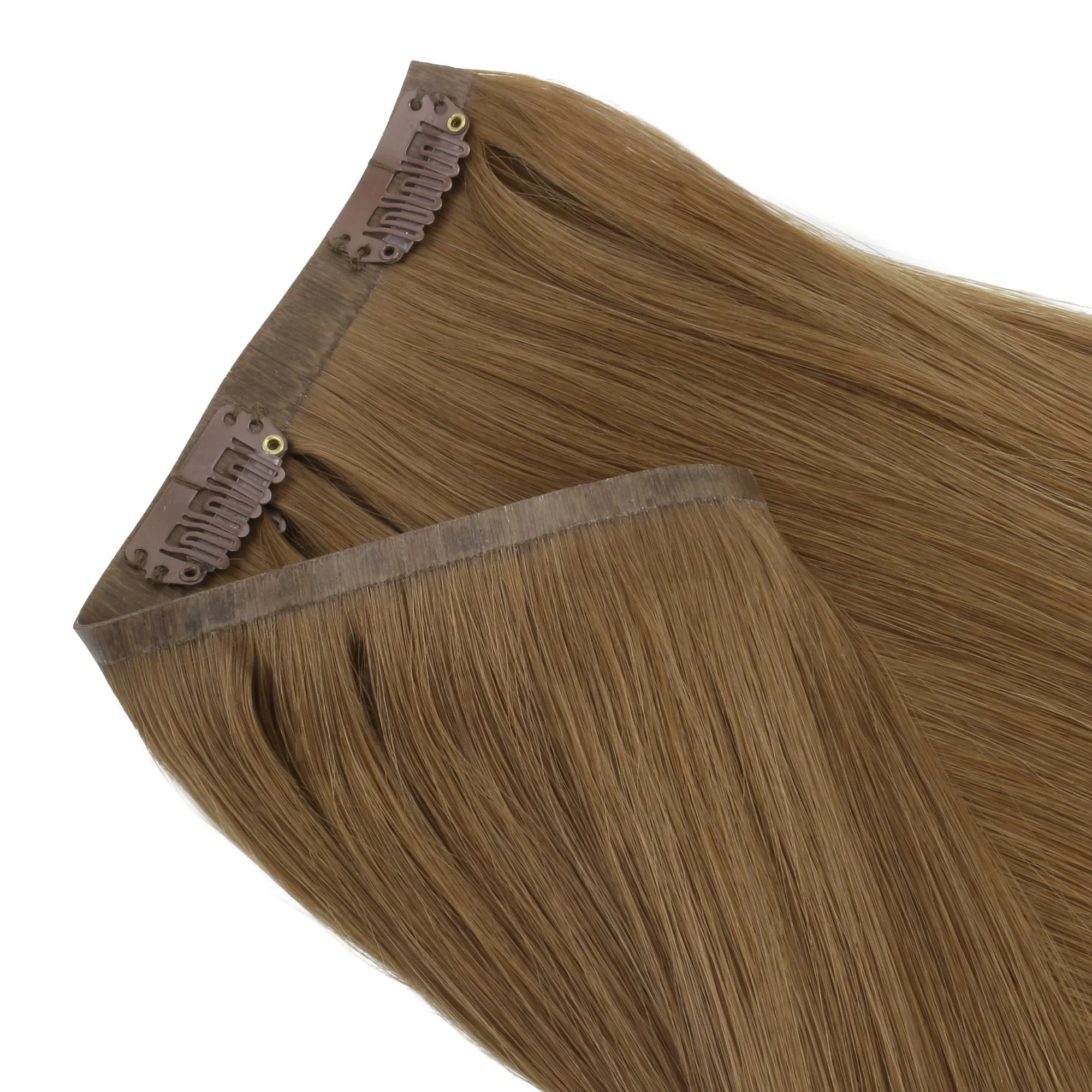20" Medium Chestnut Brown Seamless Clip-ins (180g) - Image 5