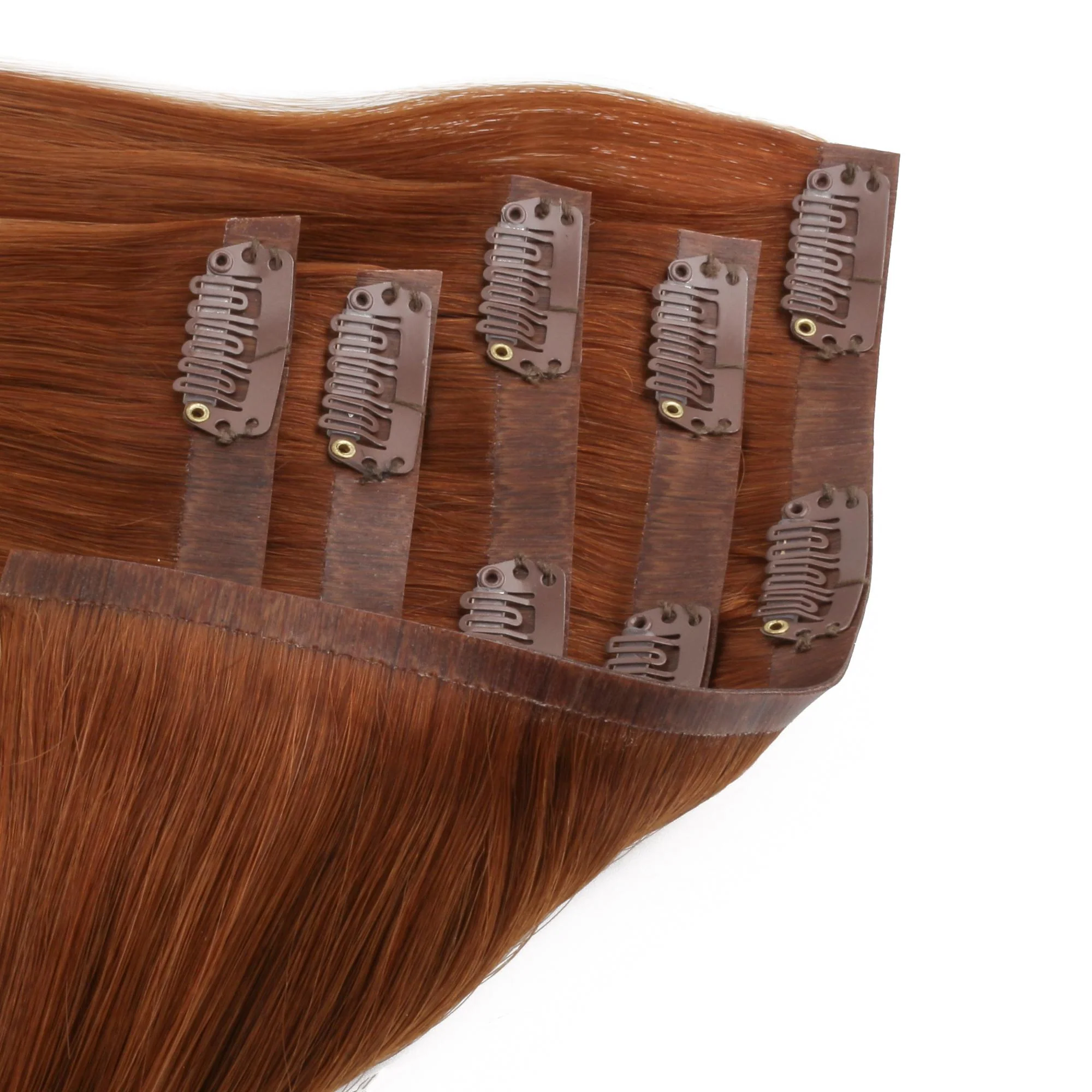 20" Rich Copper Auburn Seamless Clip-ins (180g) - Image 8