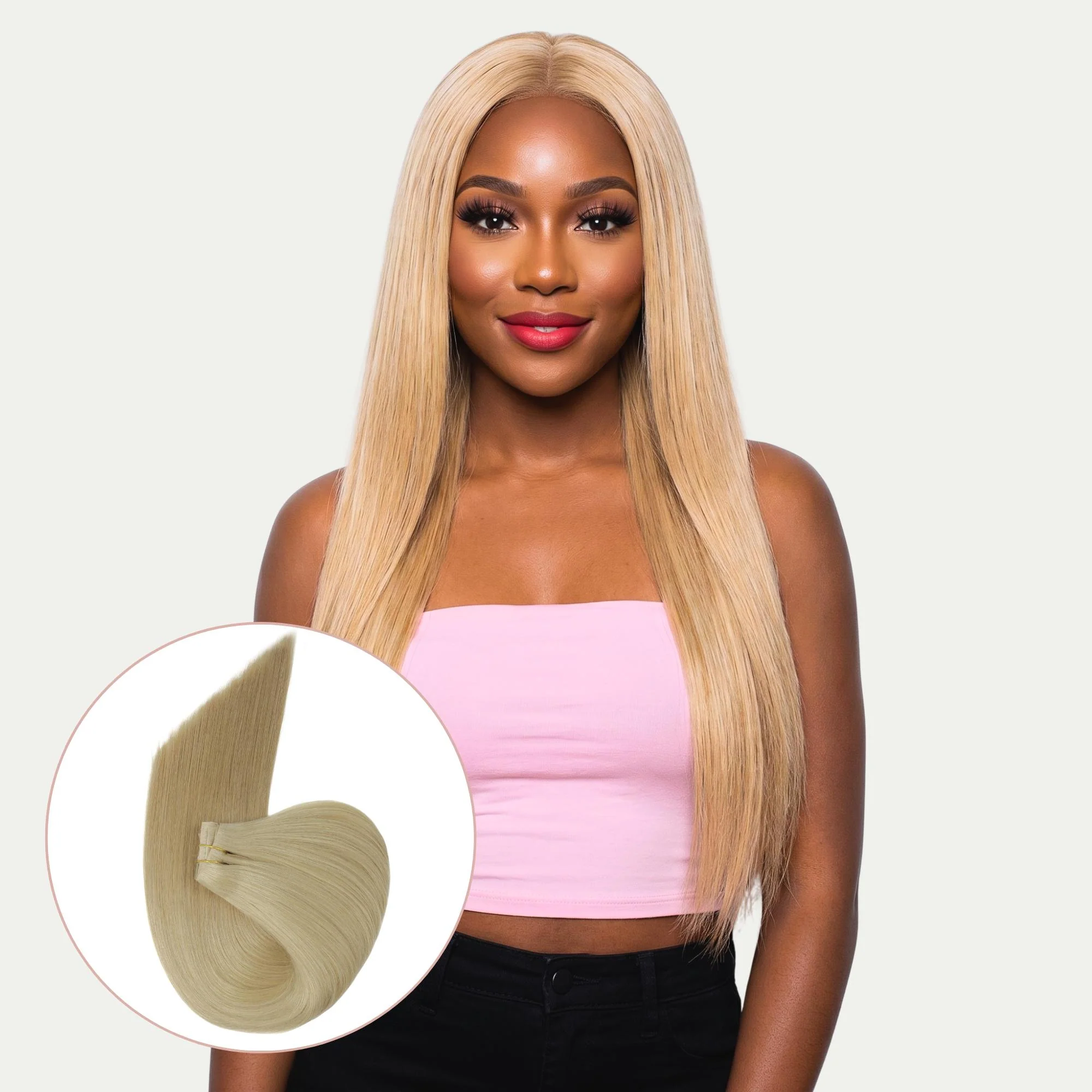 20" Warm Honey Blonde Invisible Clip-ins (180g)
