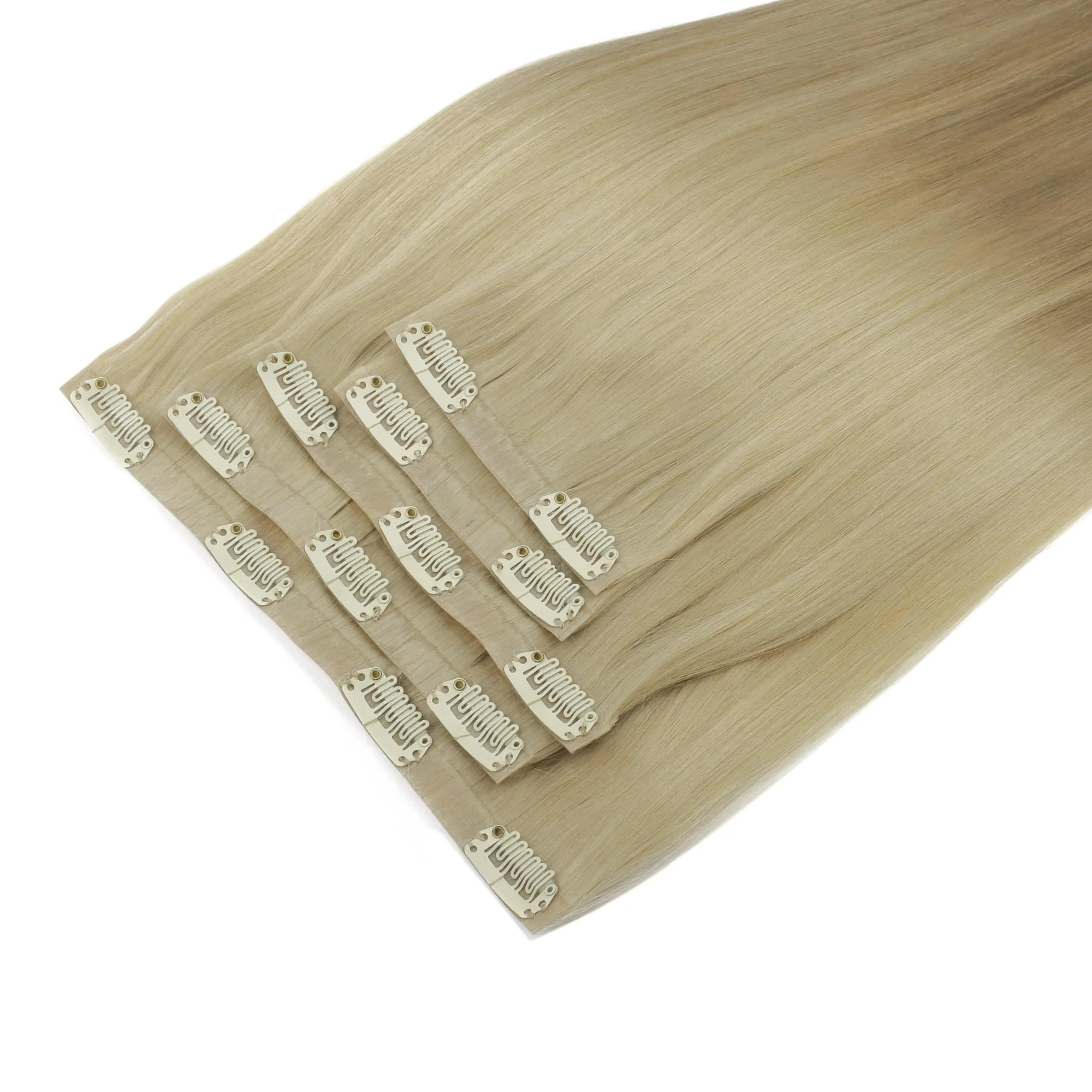 20" Warm Honey Blonde Invisible Clip-ins (180g) - Image 3