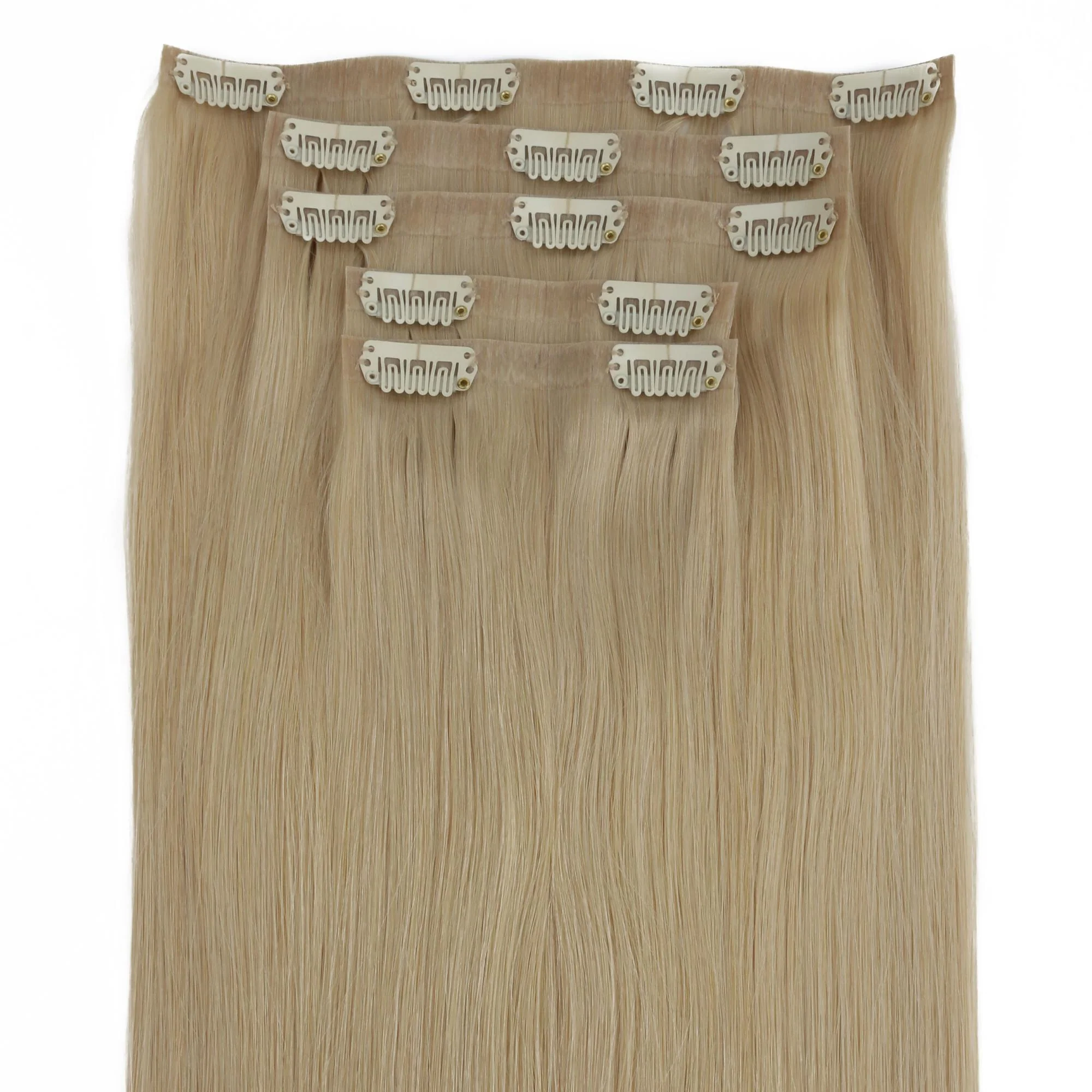 20" Warm Honey Blonde Seamless Clip-ins (180g) - Image 2