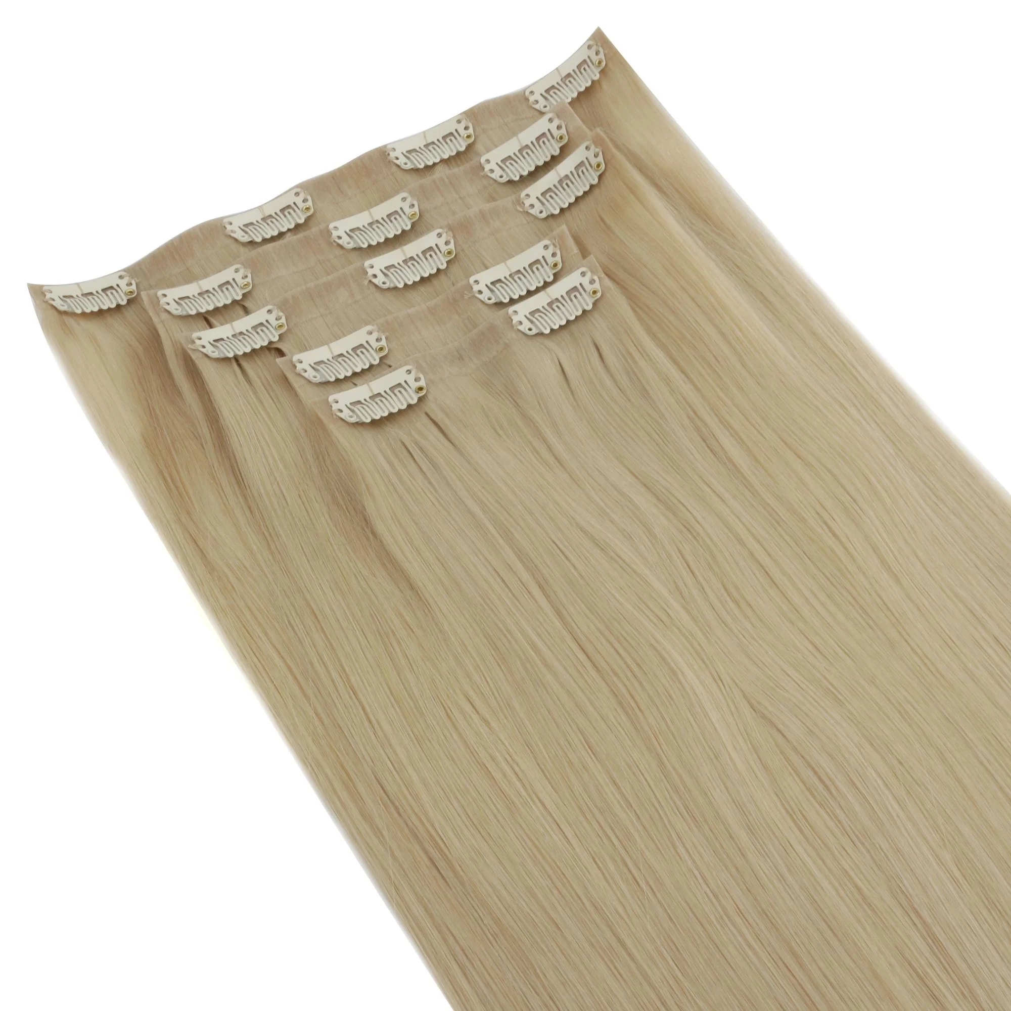 20" Warm Honey Blonde Seamless Clip-ins (180g) - Image 8