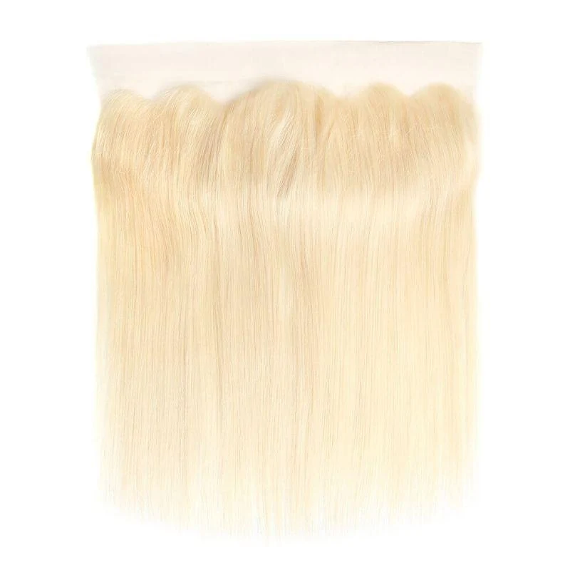 Blonde Straight 13x4 Transparent Lace Human Hair Frontal - Image 4