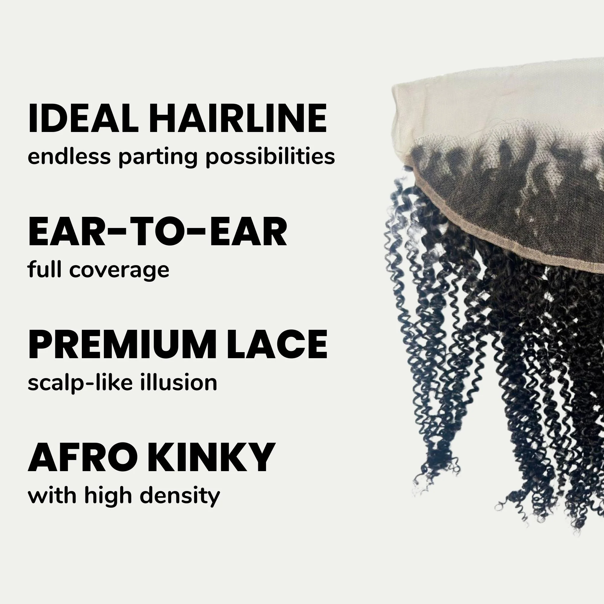 Afro Kinky 13x4 HD Lace Human Hair Frontal - Image 3
