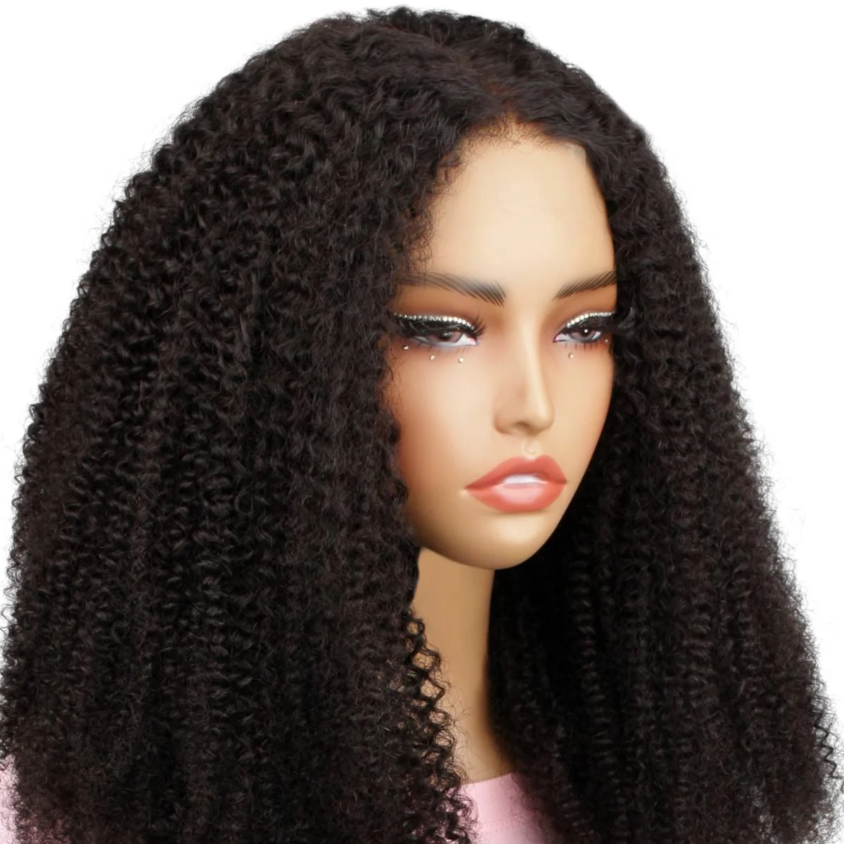 Afro Kinky Curly 2x6 HD Lace Closure 100% Human Hair Glueless Wig - Image 3