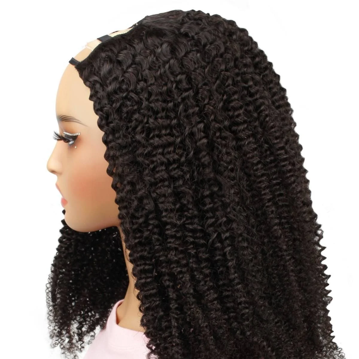 Afro Kinky Curly U Part 100% Human Hair Wig - Image 4