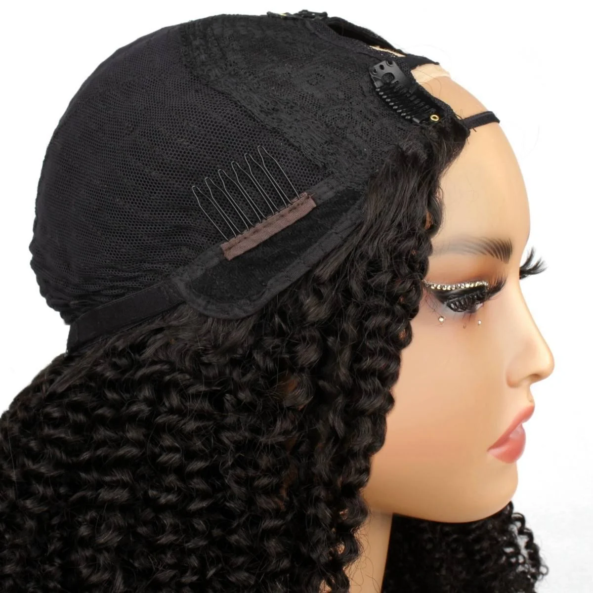 Afro Kinky Curly U Part 100% Human Hair Wig - Image 7