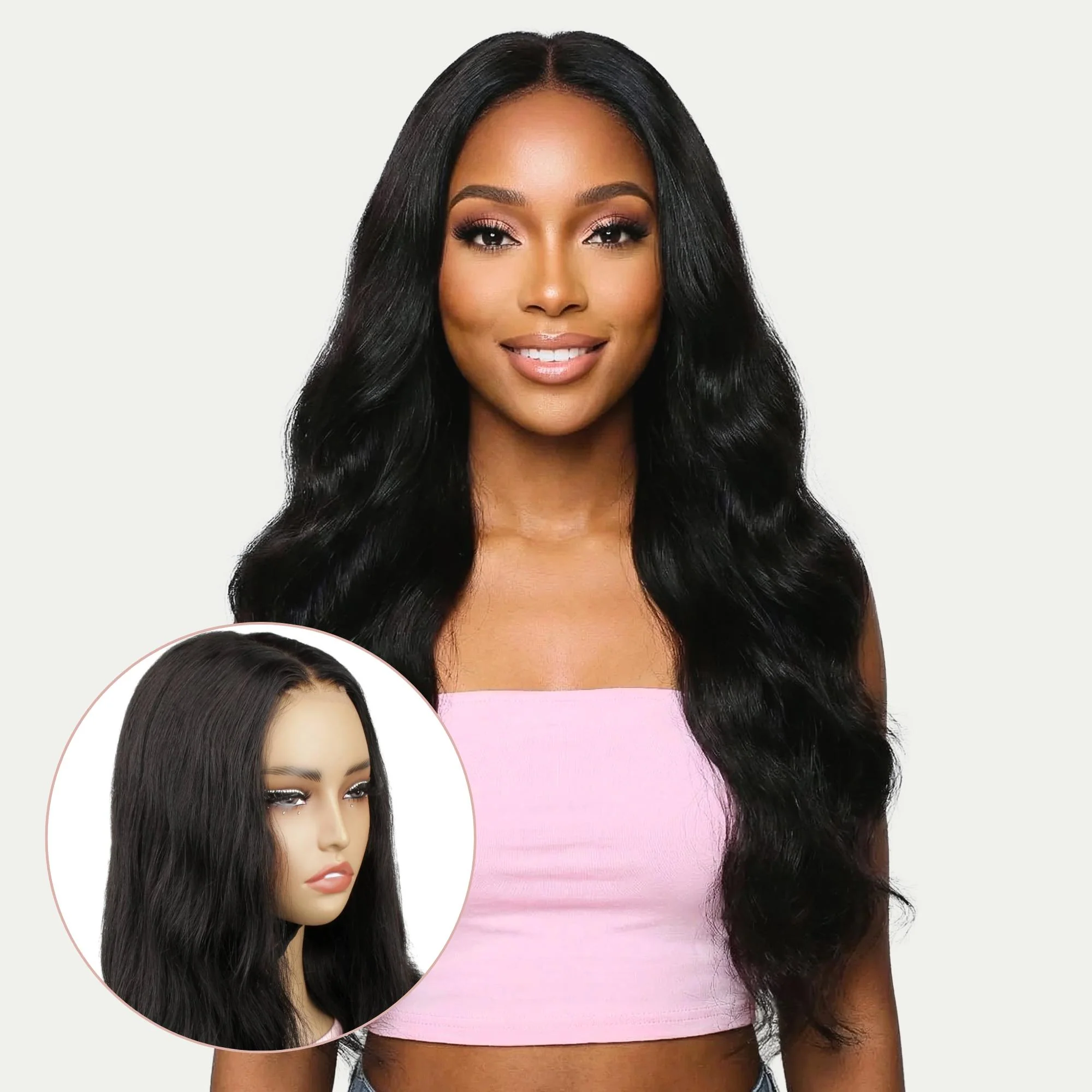 Bailey Willow 2x6 HD Lace Closure Body Wave 100% Human Hair Pop On Wig