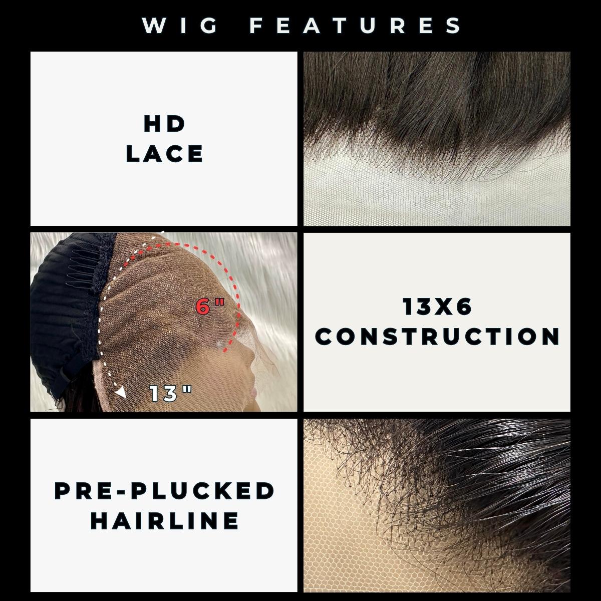 Body Wave 13x6 HD Lace Front 100 % Human Hair Invisible Hairline Wig - Image 4