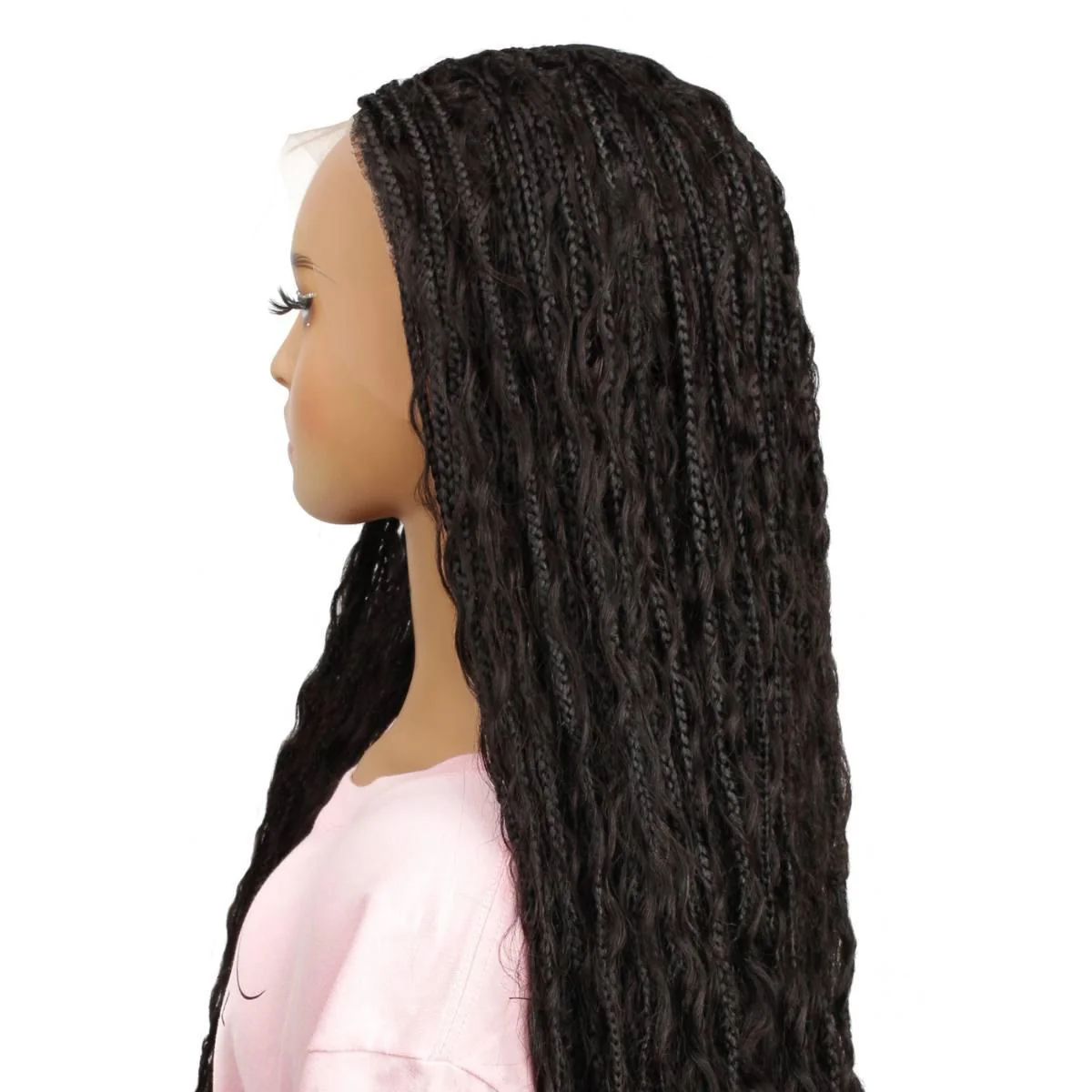 Boho Braid Full Lace Human Hair Blended Wig - Image 4
