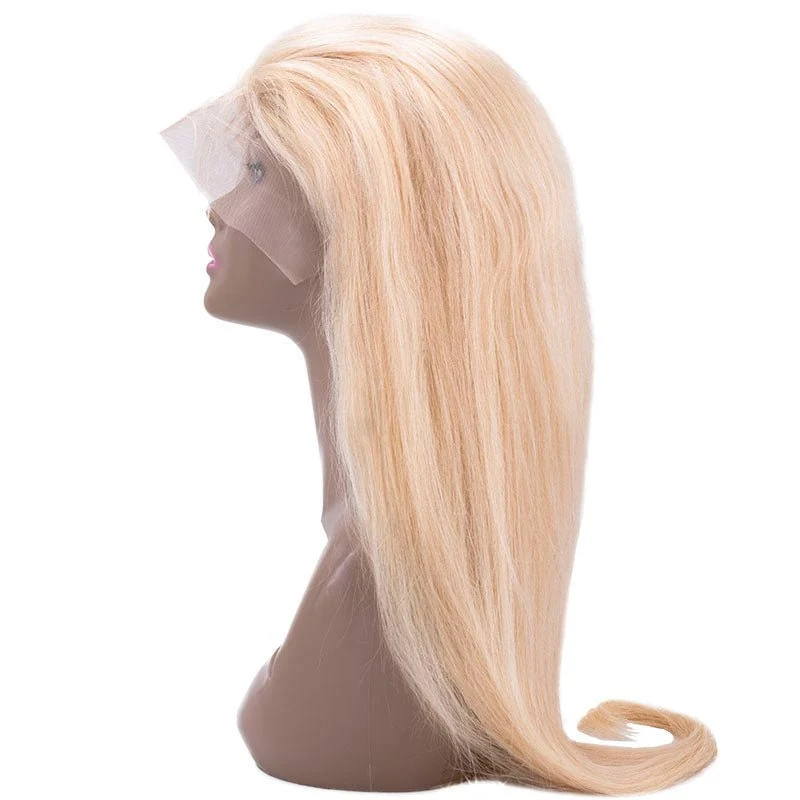 Brazilian Blonde Straight 13x4 Transparent Lace Front Human Hair Wig SALE - Image 4