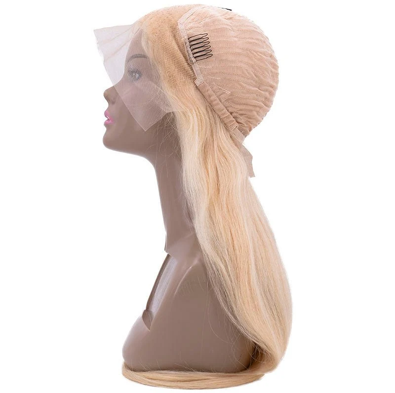 Brazilian Blonde Straight 13x4 Transparent Lace Front Human Hair Wig SALE - Image 7