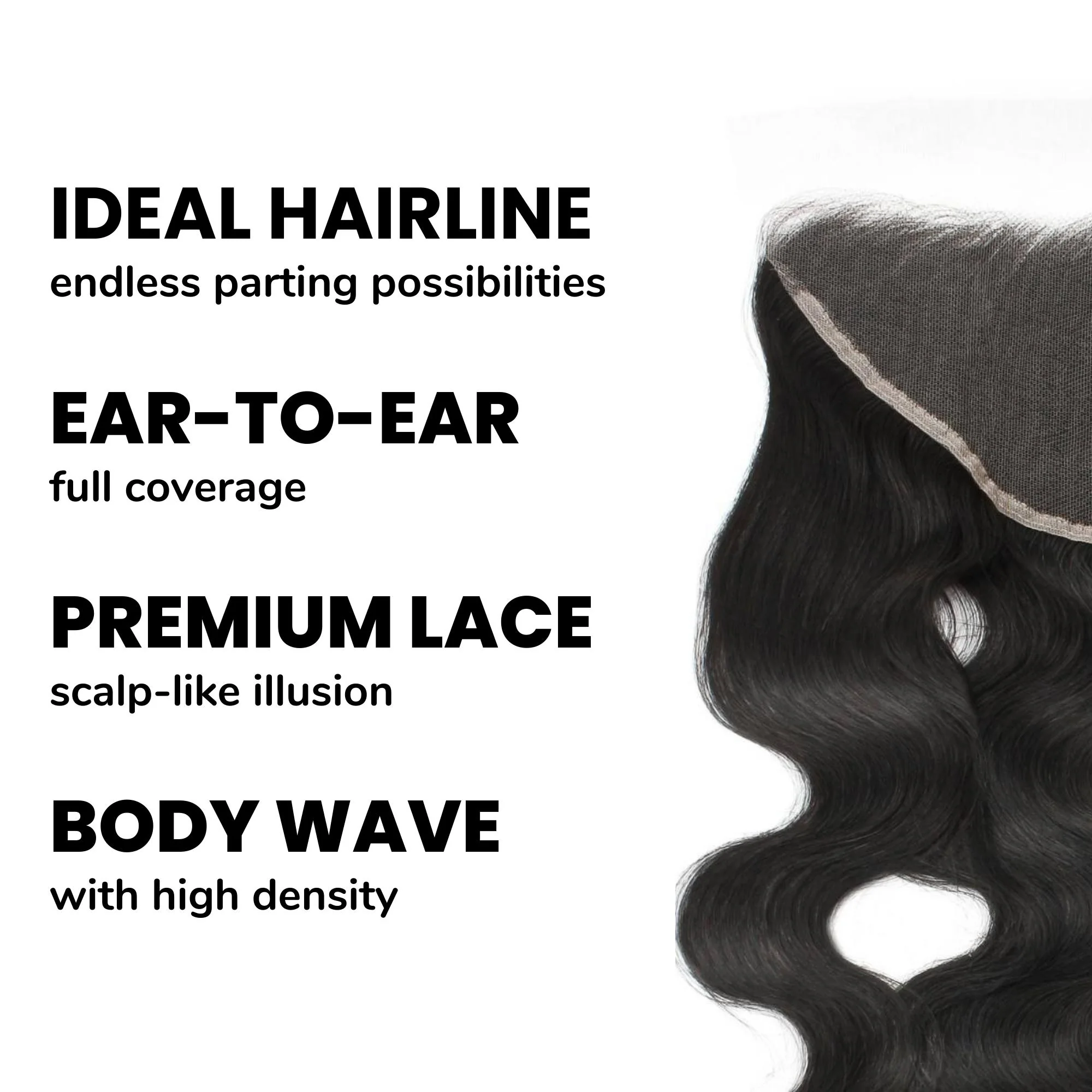 Body Wave 13x6 HD Lace Human Hair Frontal - Image 3