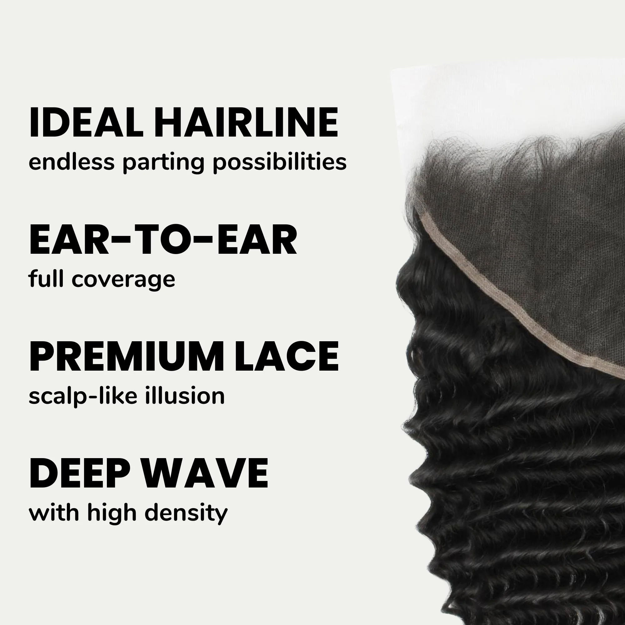 Deep Wave 13x6 HD Lace Human Hair Frontal - Image 3