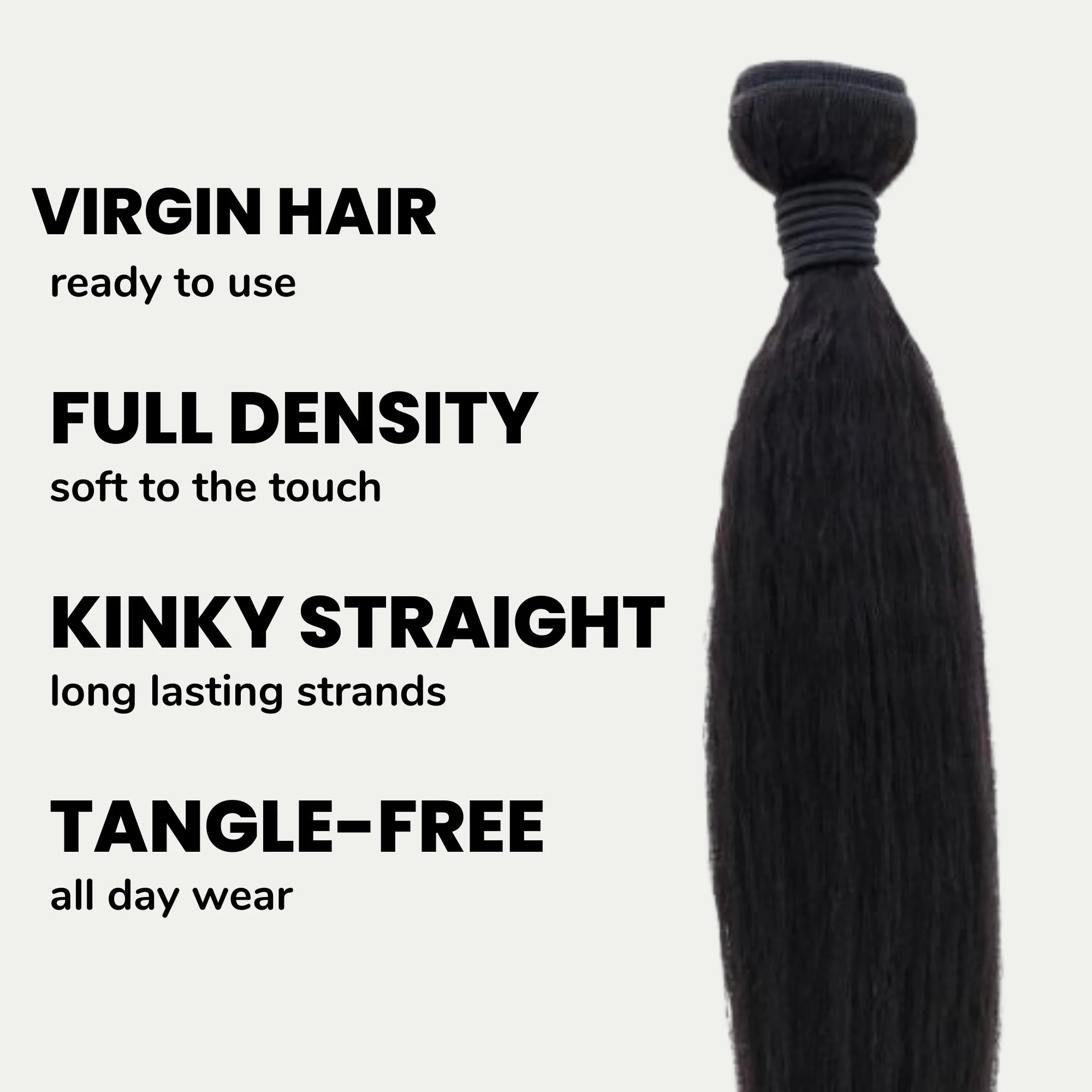 Kinky Straight 100% Human Hair Bundles - Image 3