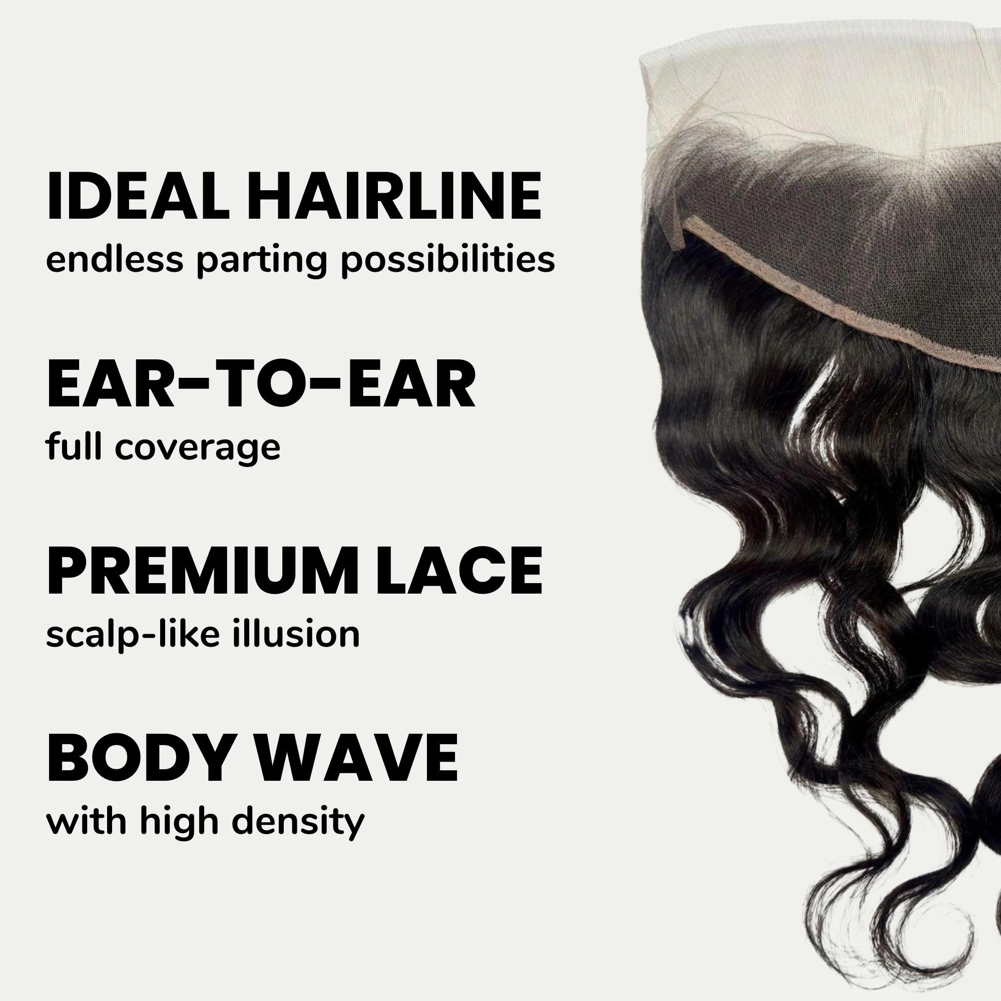 Brazilian Raw Body Wave 13x4 Transparent Frontal SALE - Image 3