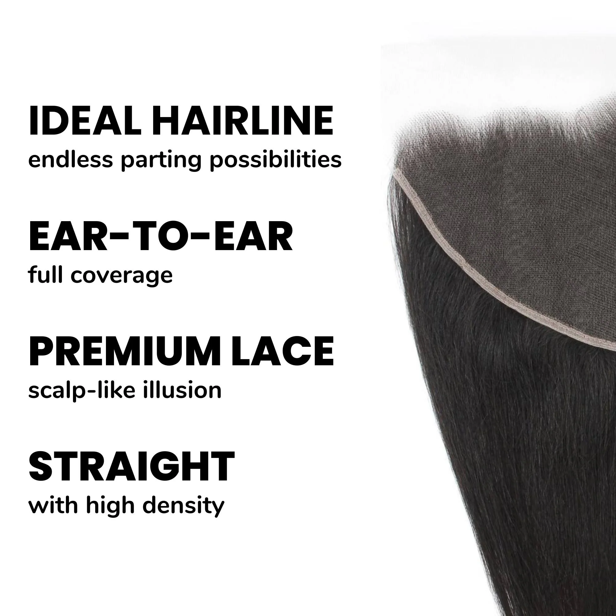 Straight 13x6 HD Lace Human Hair Frontal - Image 3