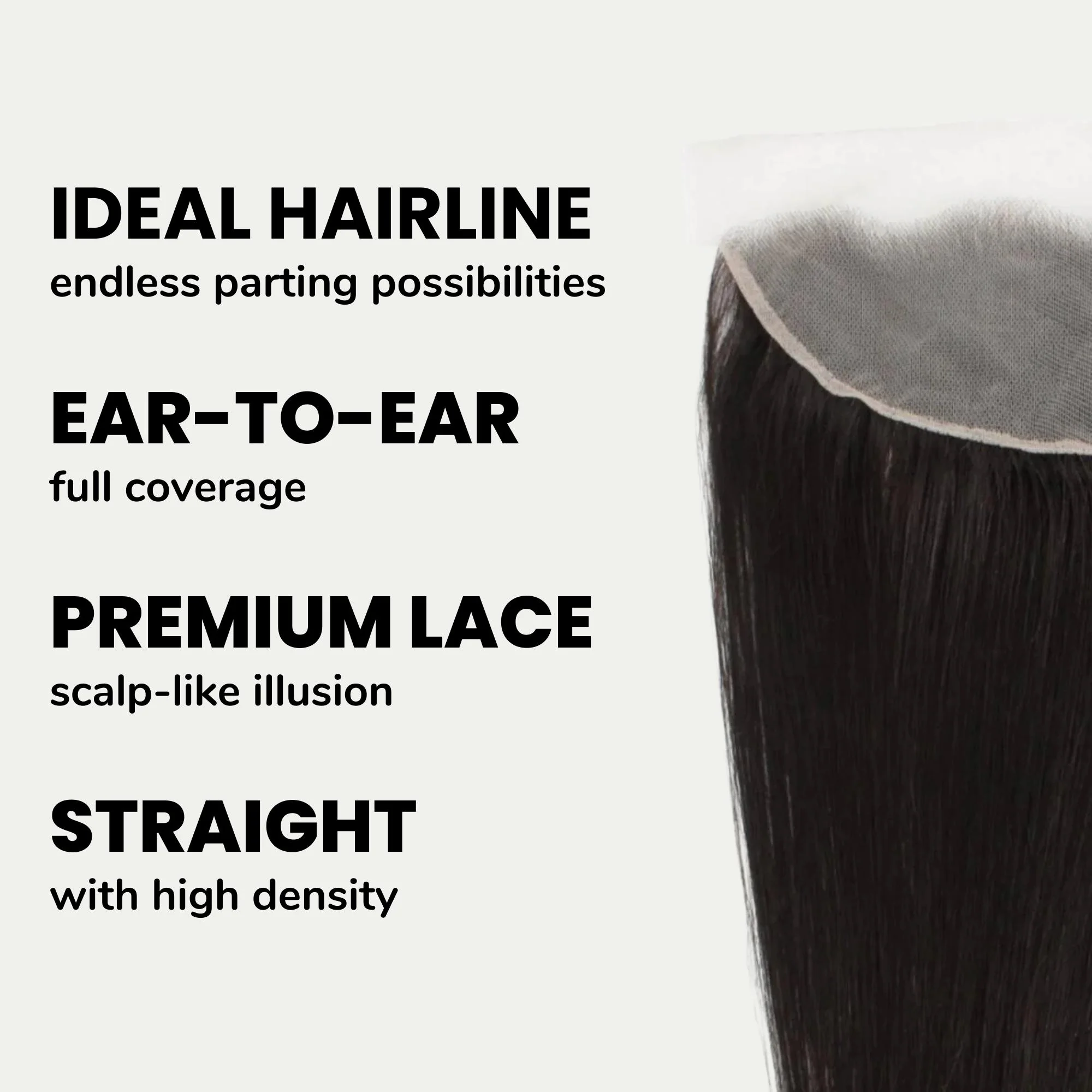 Brazilian Straight 13x4 Transparent Lace Human Hair Frontal - Image 3