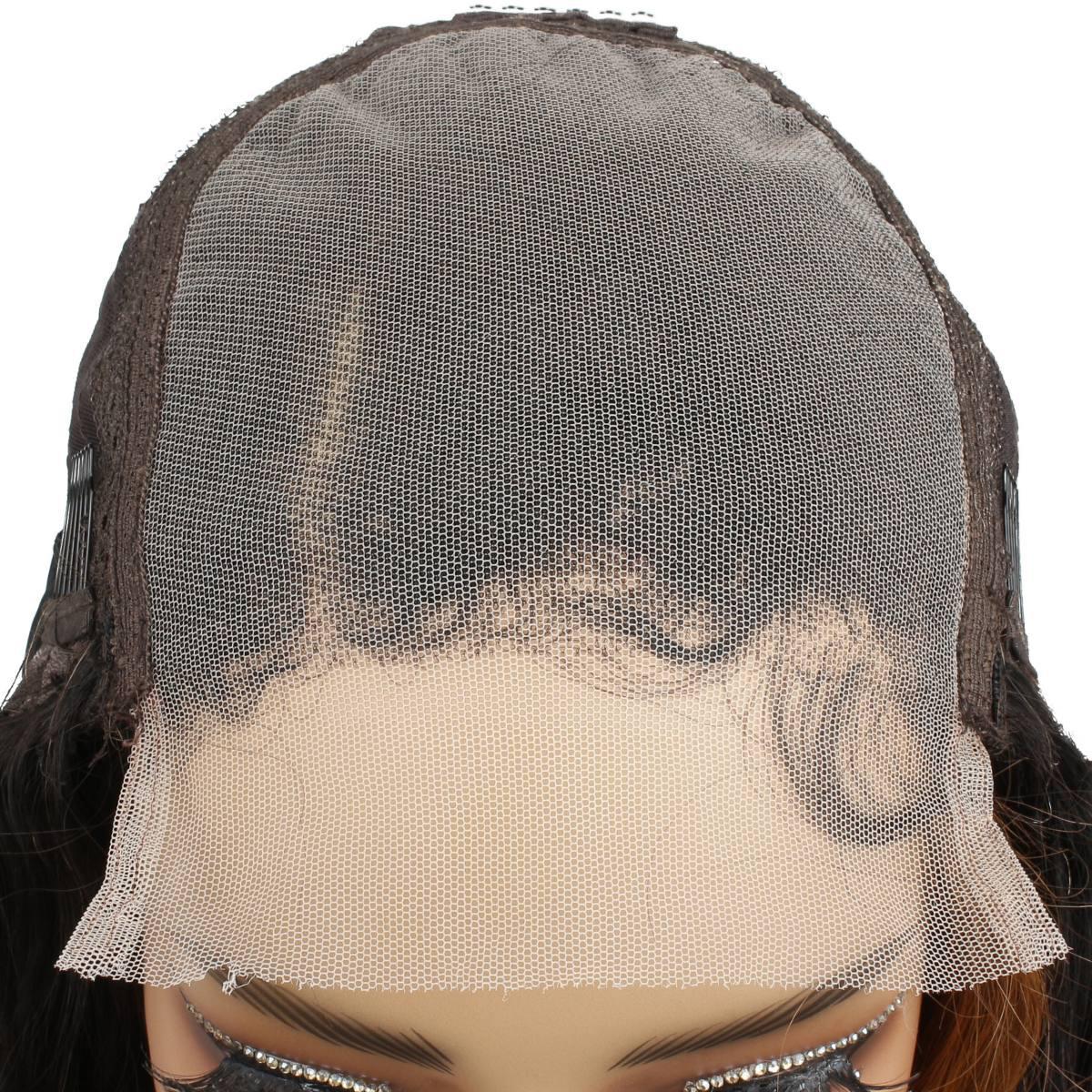 Brown Ombre Wavy 5x5 Transparent Closure Wig - Image 7