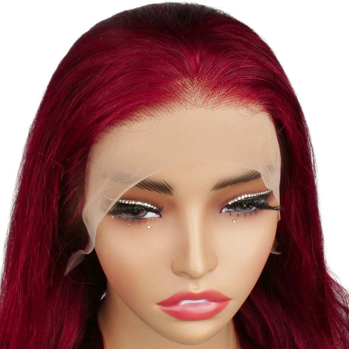 Burgundy Body Wave 13x4 Transparent Lace Front Wig - Image 6