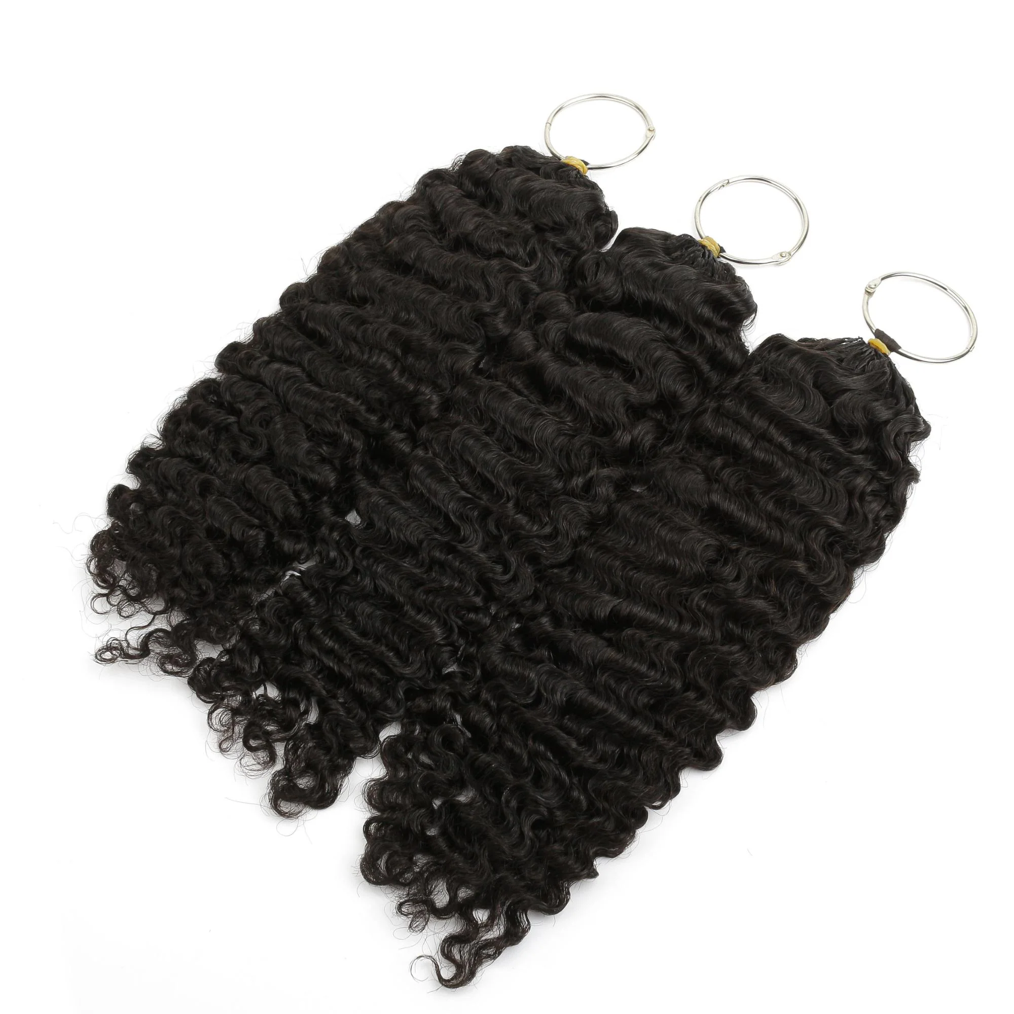 16" Burmese Curly Feather Crochet Human Hair - Image 5