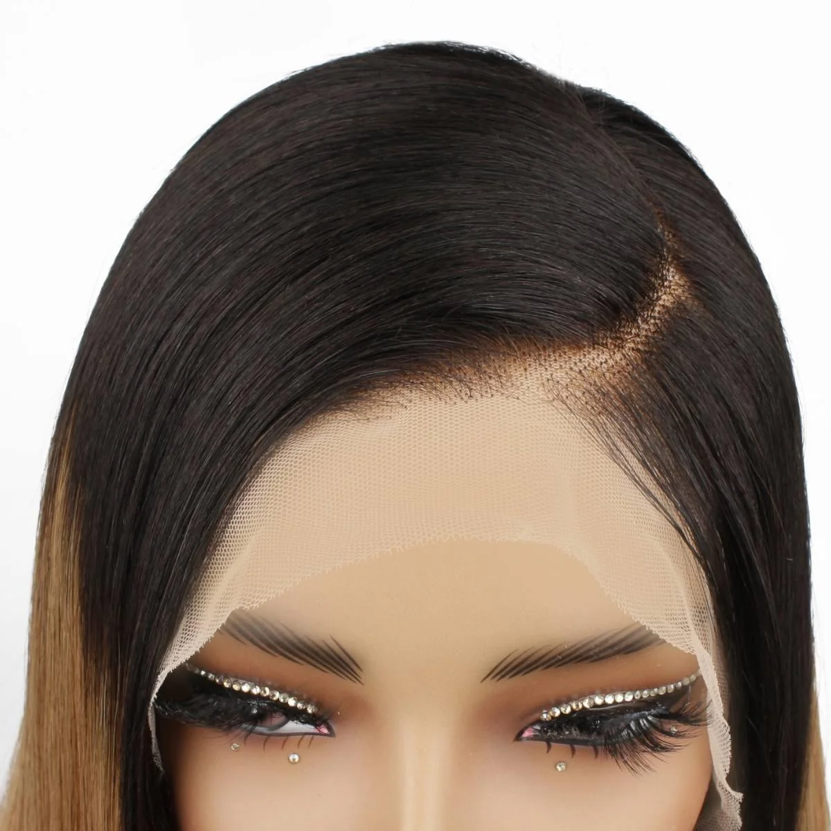 Chestnut Ombre Straight 13x4 Transparent Lace Front Wig - Image 5