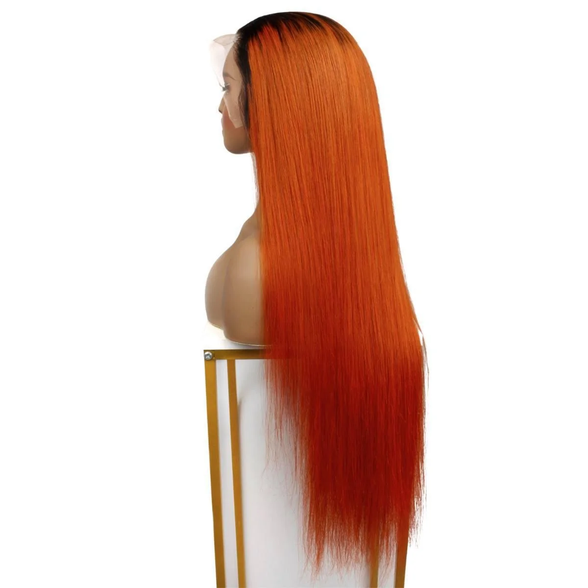 Copper Ombre Straight 13x4 Transparent Lace Front Wig - Image 4