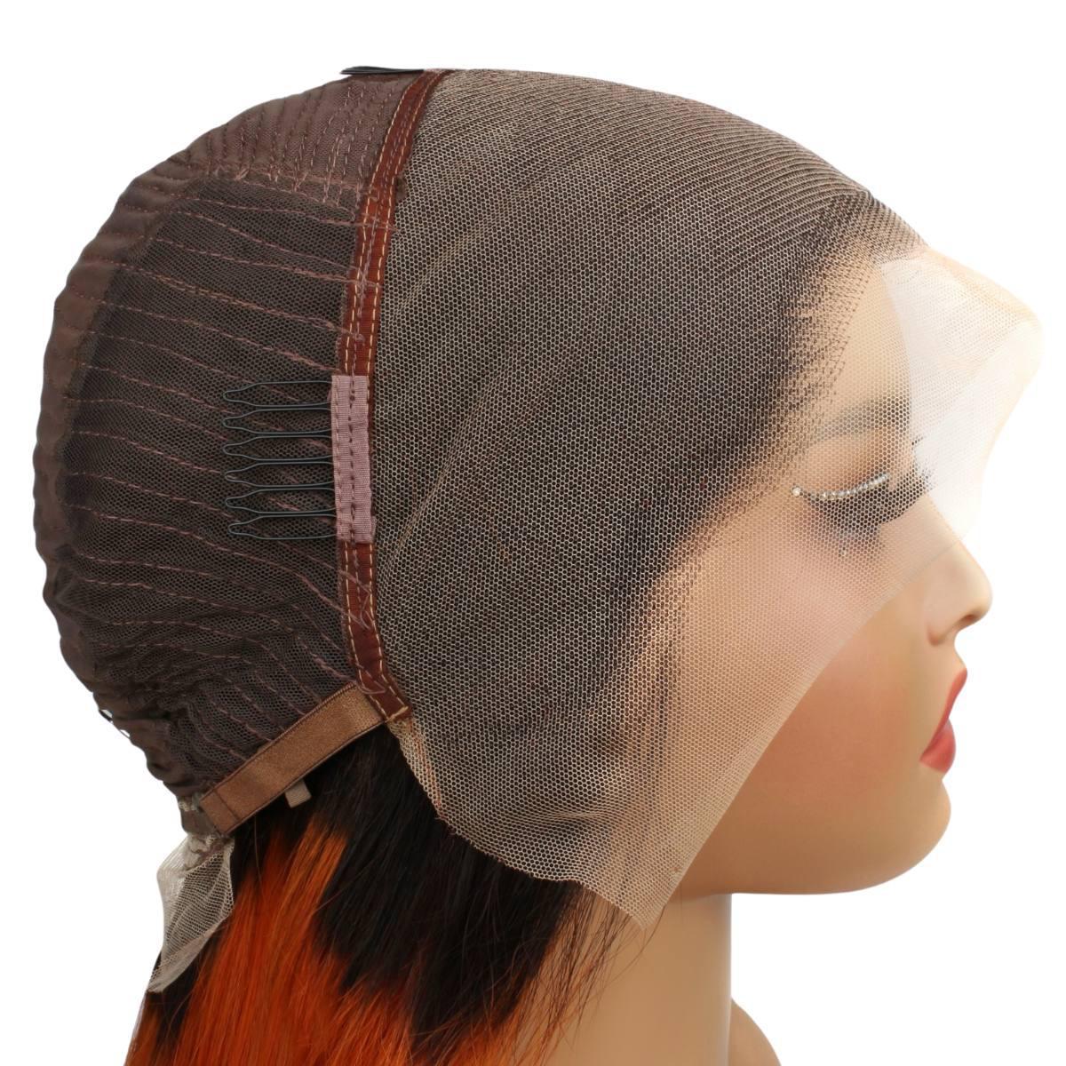 Copper Ombre Straight 13x4 Transparent Lace Front Wig - Image 7