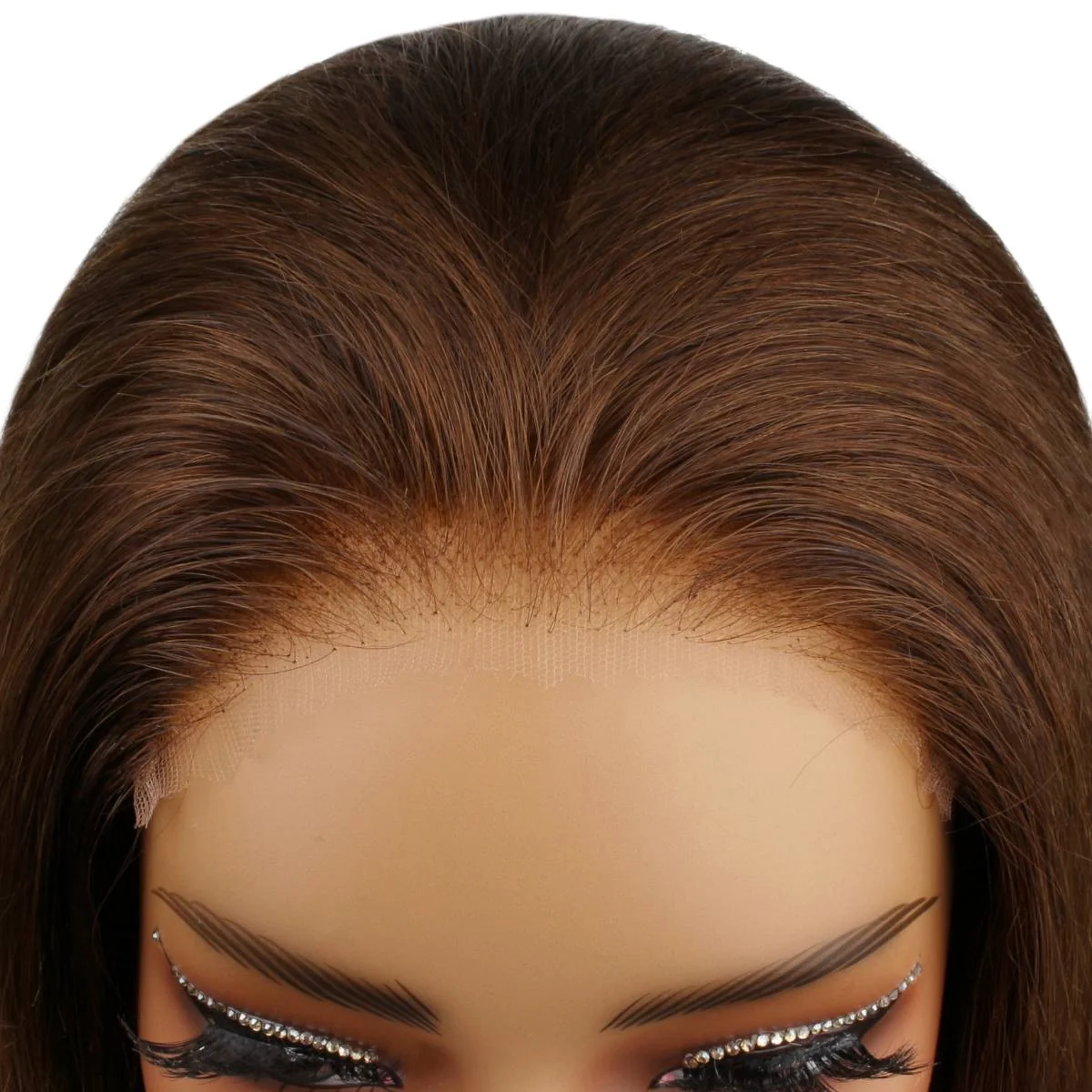 Dark Brown Glueless 5x5 HD Closure Bob 12" SALE - Image 4