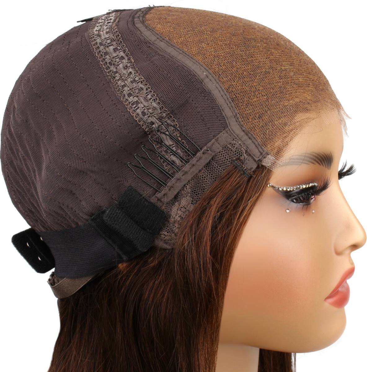Dark Brown Glueless 5x5 HD Closure Bob 12" SALE - Image 6