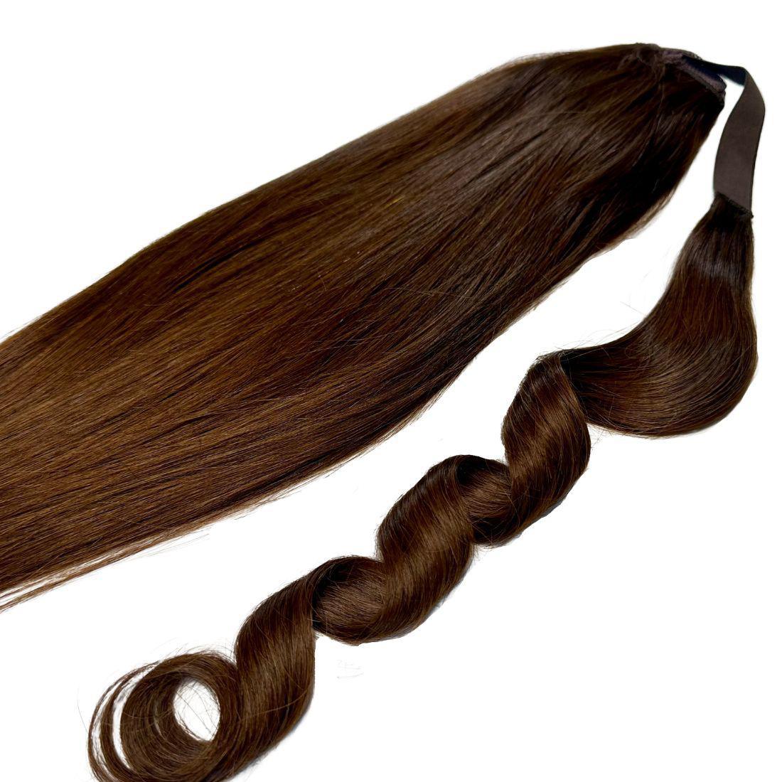 Dark Brown 100% Human Hair Ponytail Extension - Image 5