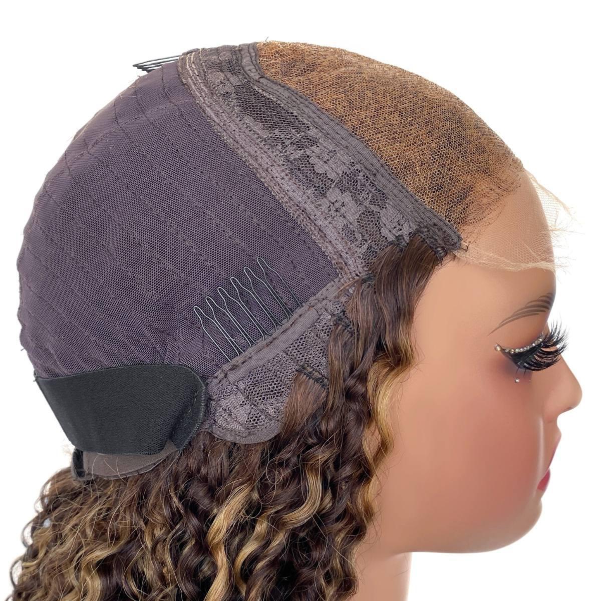Dark Highlight Kinky Curly 5x5 HD Closure Wig - Image 8