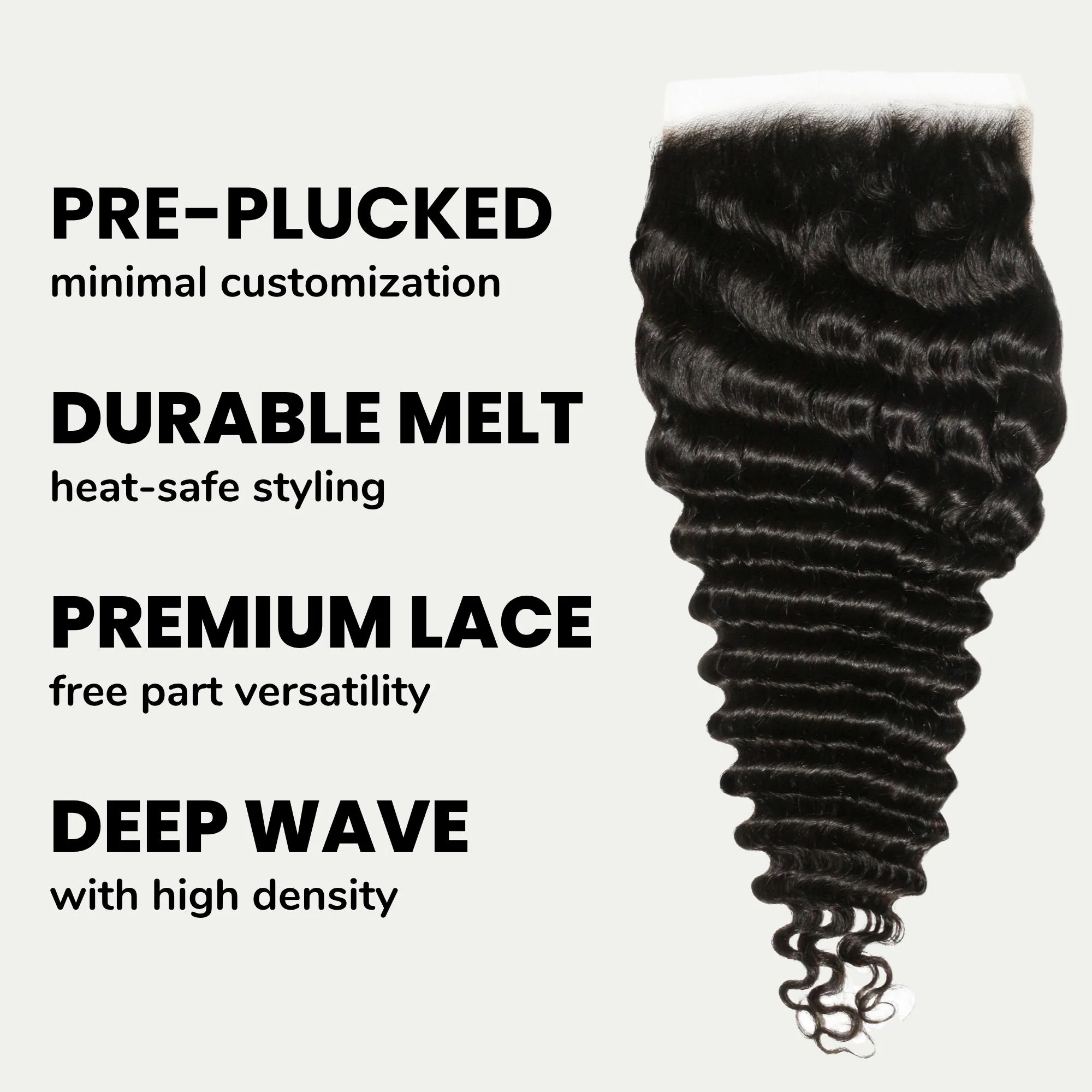 Deep Wave 7x7 HD Lace Human Hair Closure - Image 3