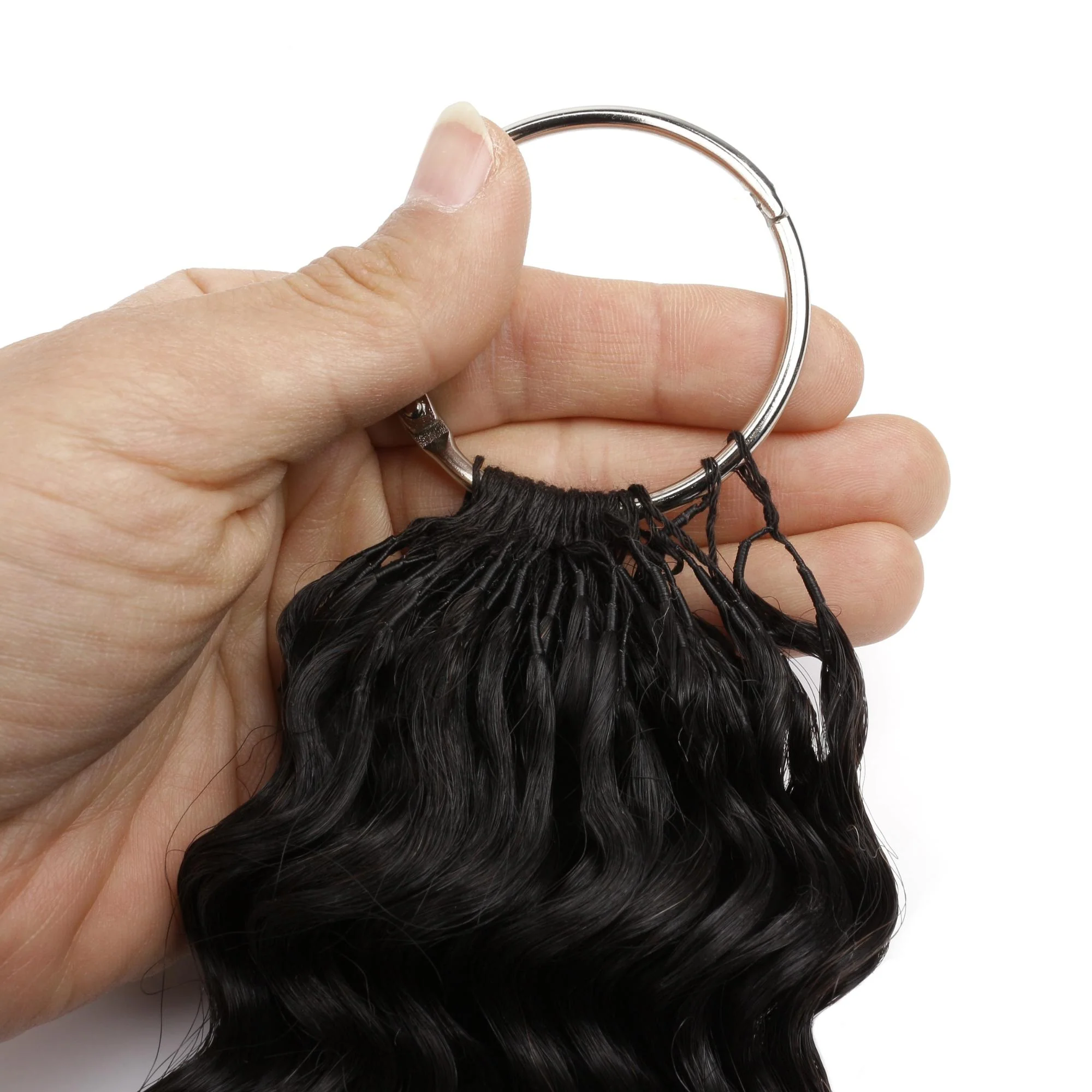 16" Deep Wave Feather Crochet Human Hair - Image 4