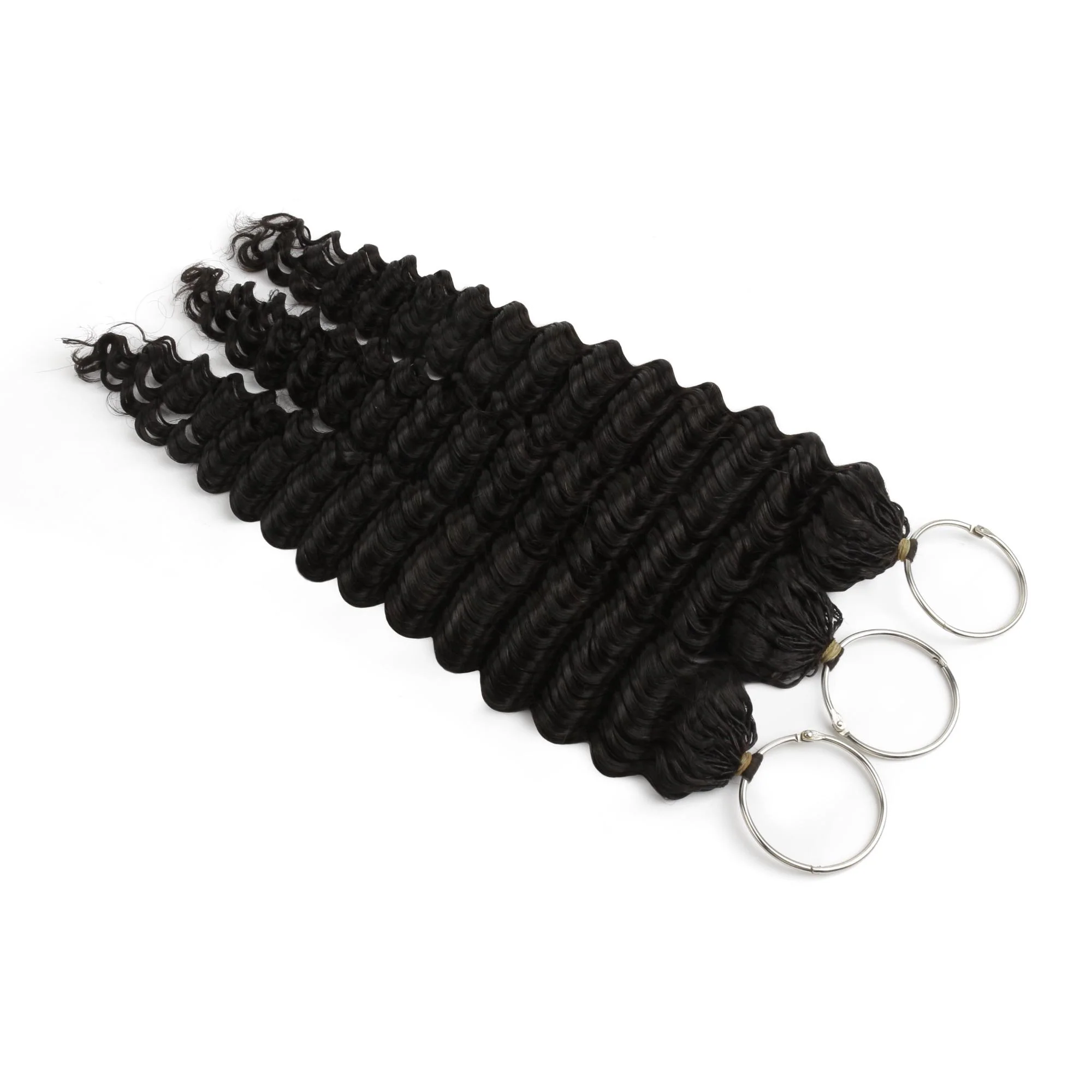 20" Deep Wave Feather Crochet Human Hair - Image 8