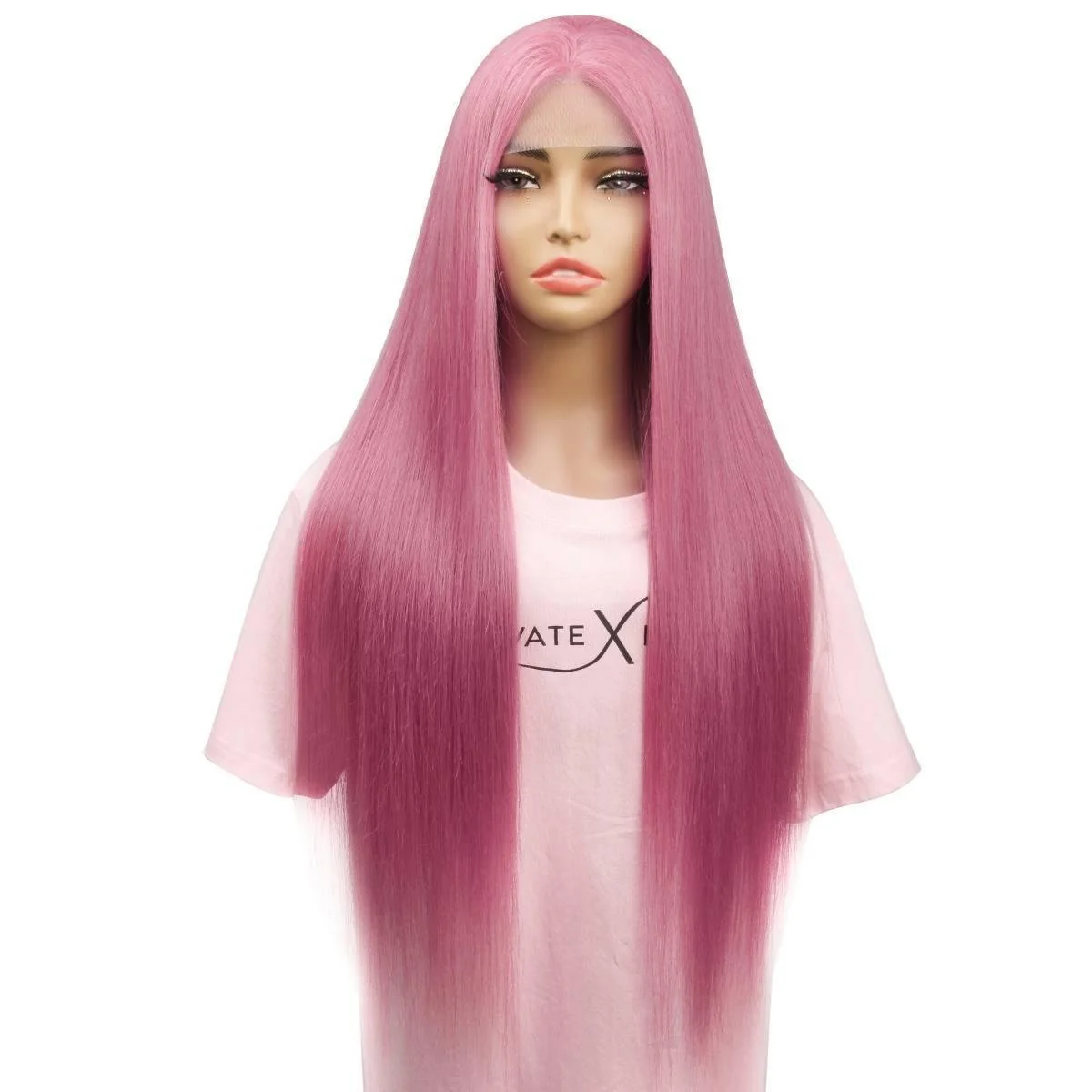 Fuchsia Straight 13x4 Transparent Lace Front Wig - Image 2